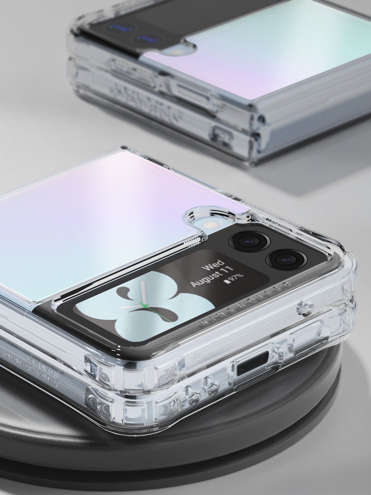 디자인스킨(DESIGNSKIN) 갤럭시Z플립4 피닉스 프로 케이스-미러홀로그램
