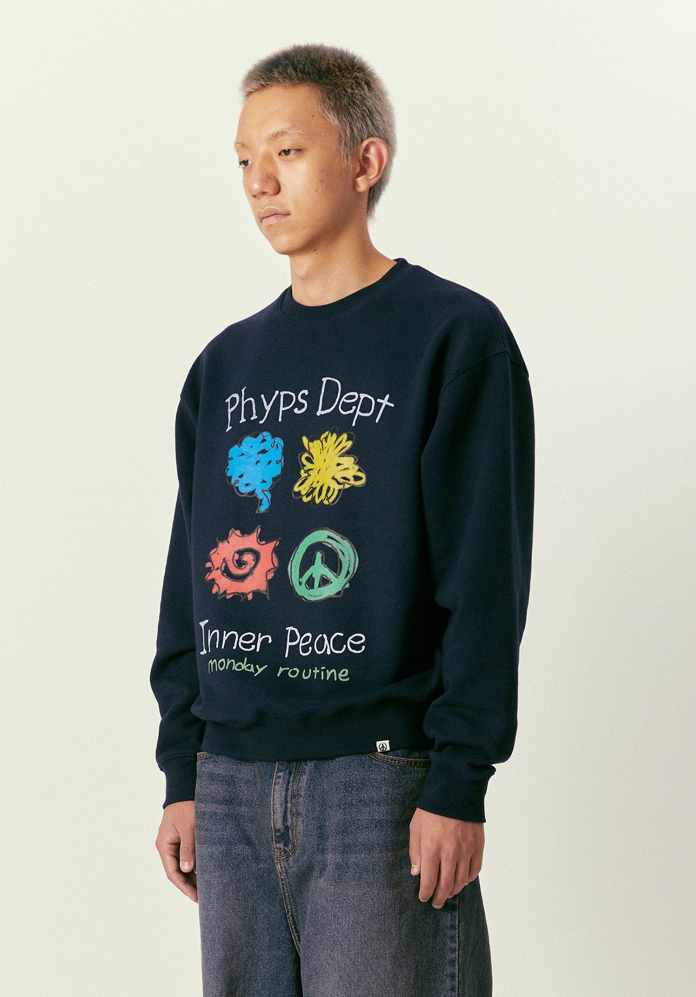 MUSINSA | PHYPS CRAYON EMOJI CREWNECK_IVORY
