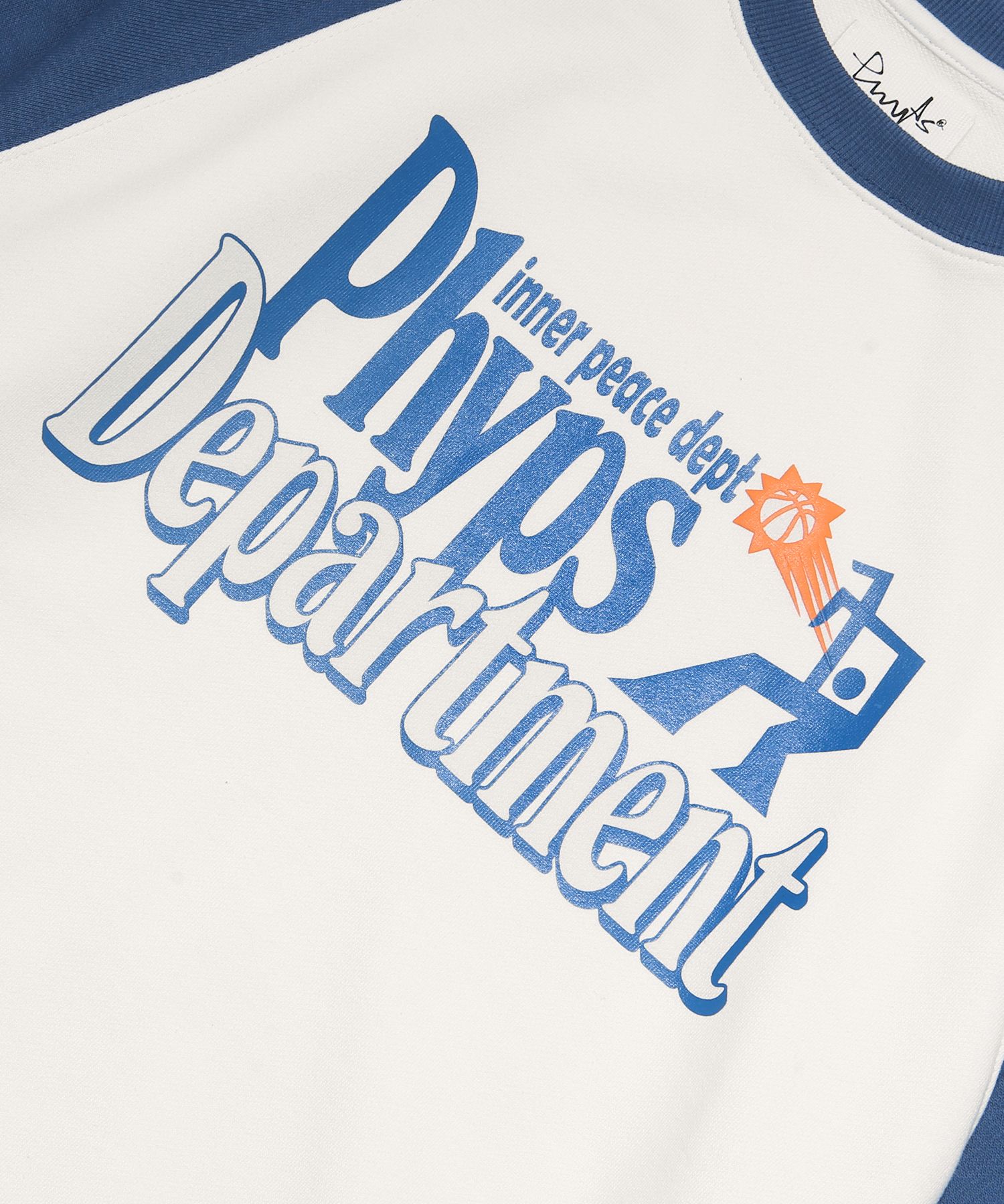 ★(G)I-DLE 着用★【PHYPS】★BASKETBALL SHOT RAGLAN HOODI.E★ MUSINSA | PHYPS BASKETBALL SHOT RAGLAN CREWNECK IVORY / BLUE