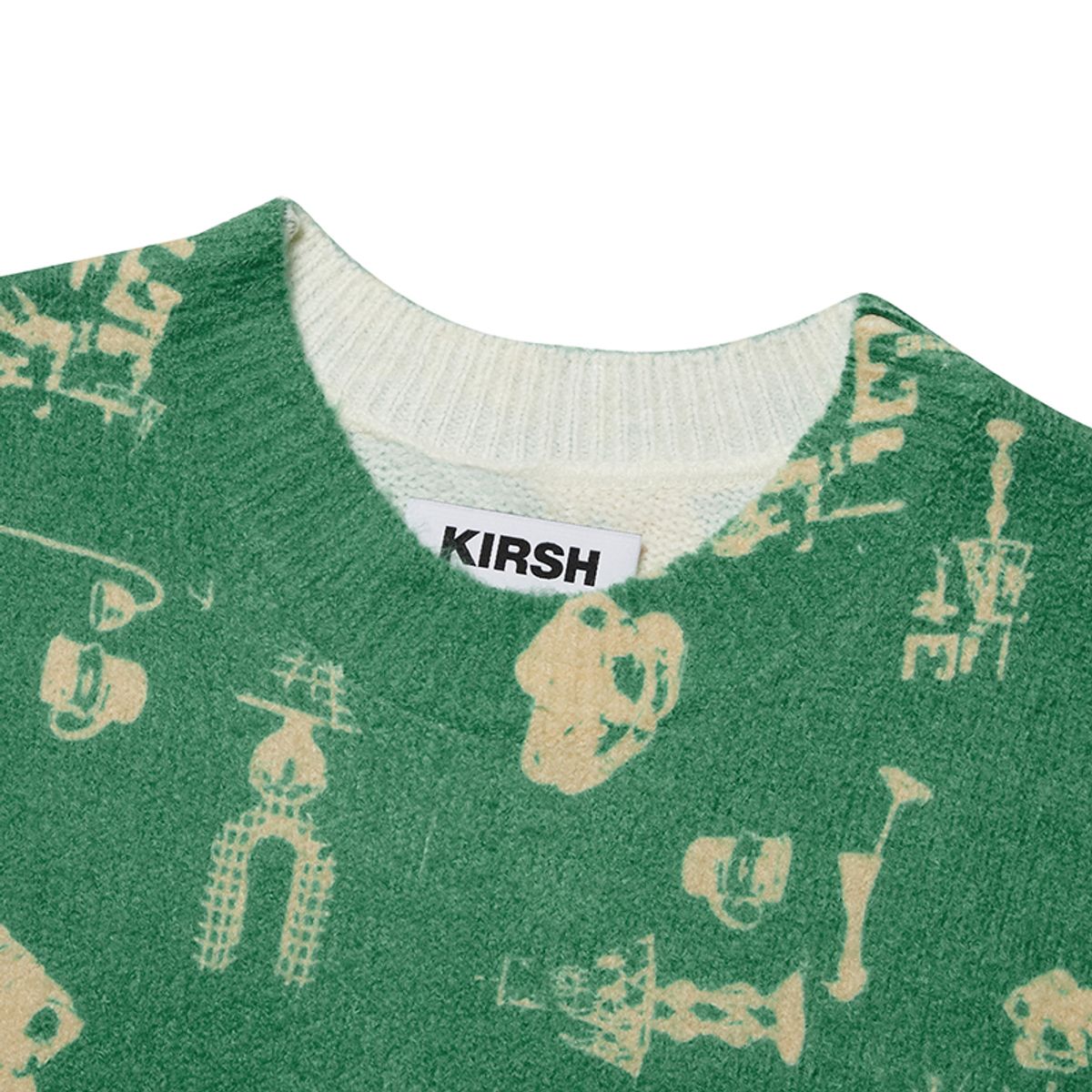 키르시(KIRSH) 프린트 니트 베스트 [그린]