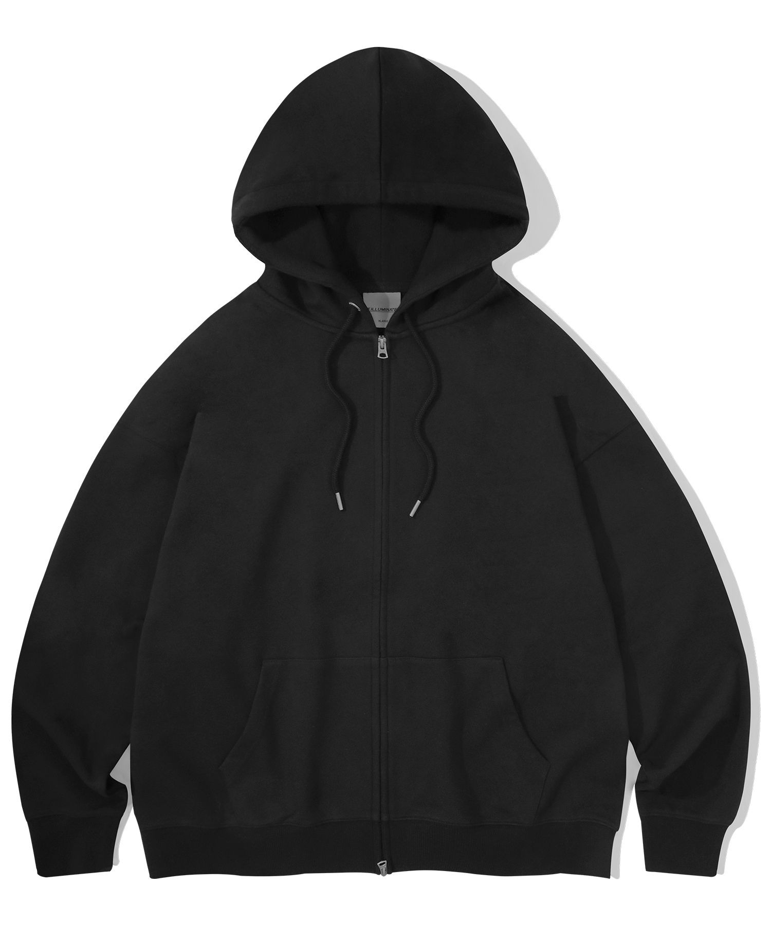 MUSINSA | FILLUMINATE Two-Way Essential Hood Zip-Up - Black
