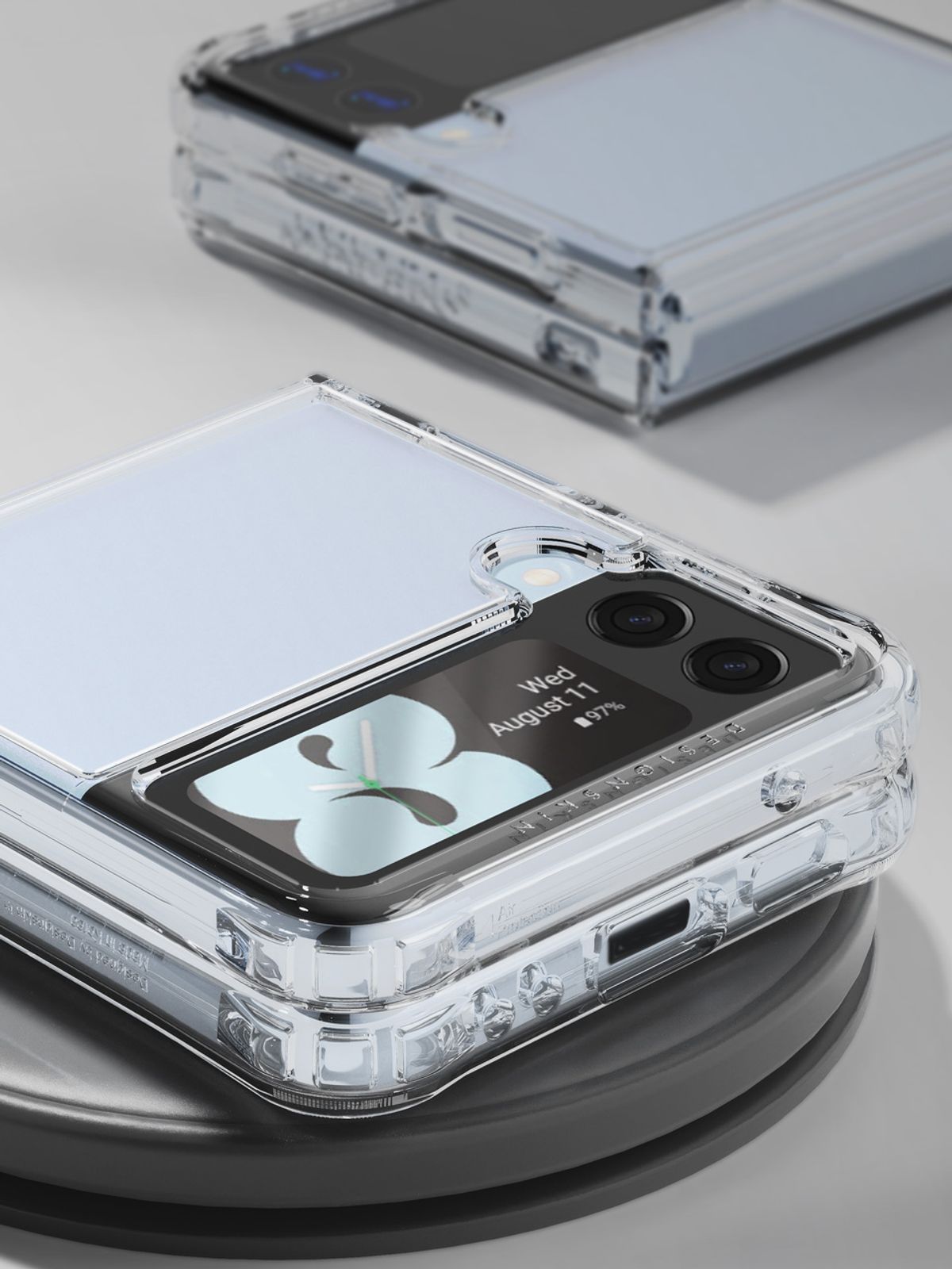 디자인스킨(DESIGNSKIN) [케이스+필름]갤럭시Z플립4 피닉스 프로 올클리어 올인원 세트