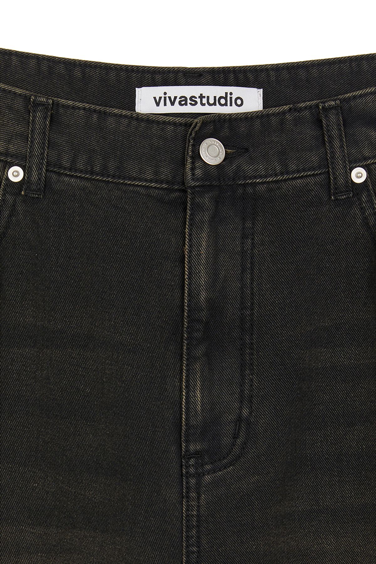 비바스튜디오(VIVASTUDIO) WIDE DENIM PANTS [BLACK]