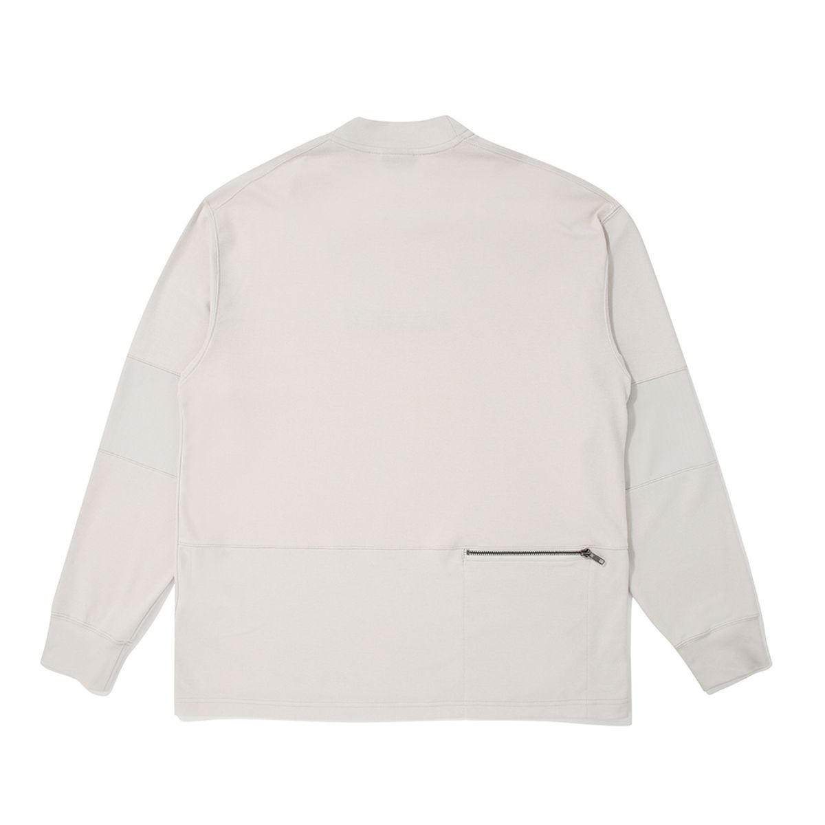 말본 골프(MALBON GOLF) 패브릭 믹스 모크넥 티셔츠 LIGHT GREY (MAN)