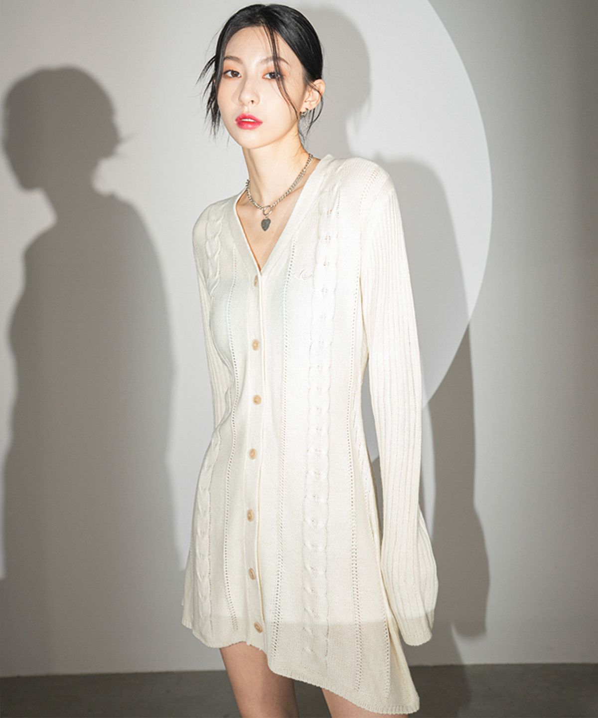 어반드레스(AVANDRESS) Punching Knit Dress BLACK