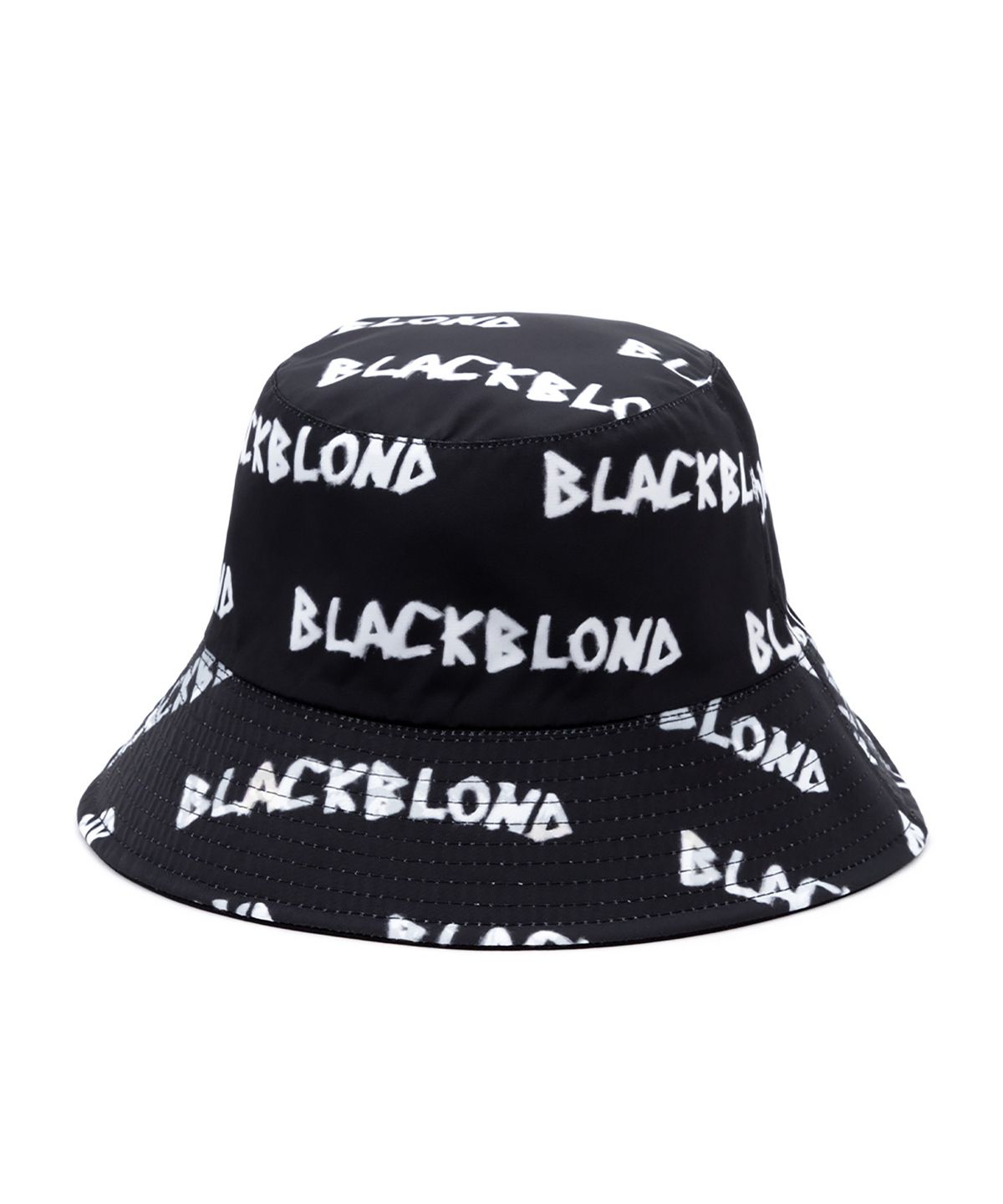 블랙블론드(BLACKBLOND) 비비디 호리즌 블리치드 리버시블 플레이트 버킷 햇 (블랙)