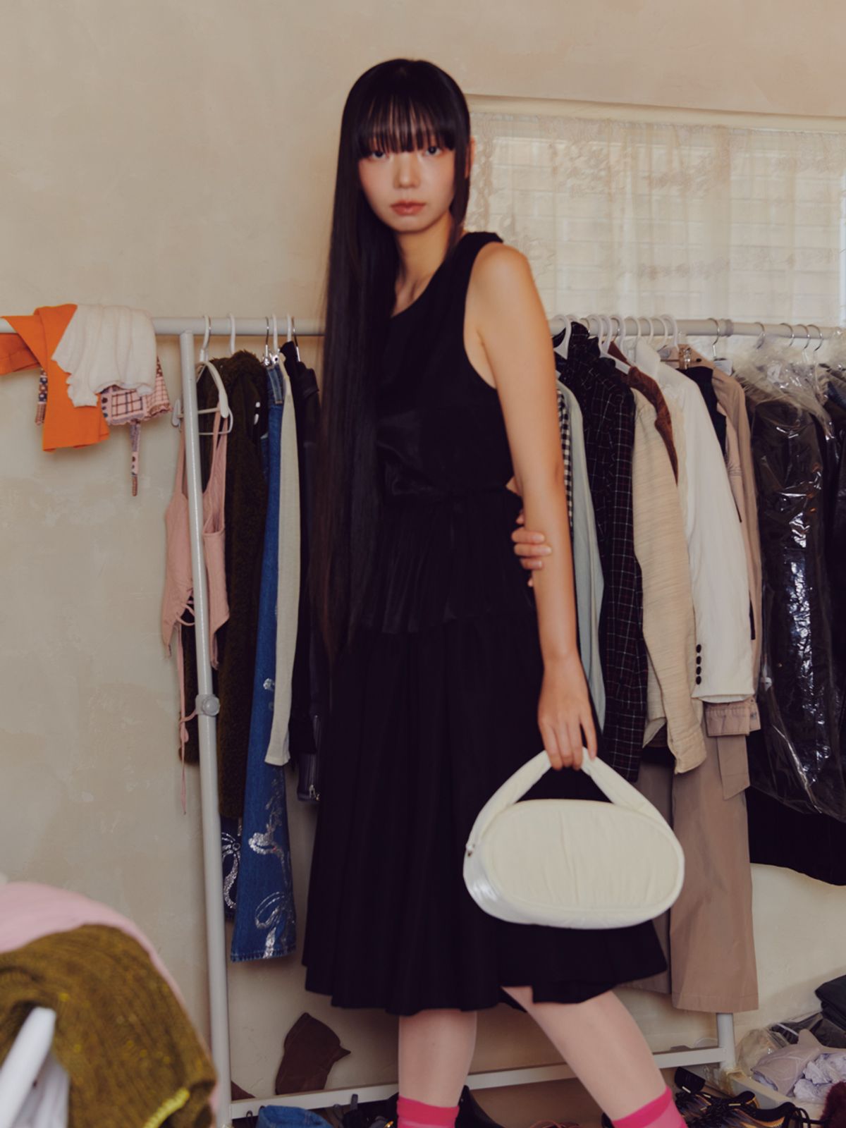 무음(MUWM) [리퍼브] 퍼프업백 Puff-Up Bag (Cream/Sunny Yellow)