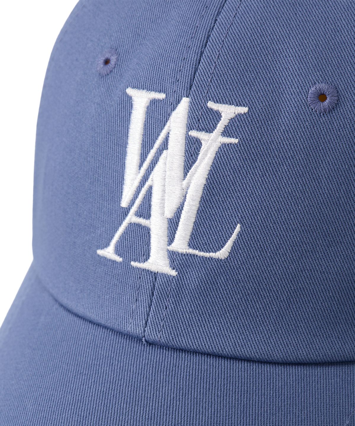 우알롱(WOOALONG) Signature Logo ball cap - MID BLUE