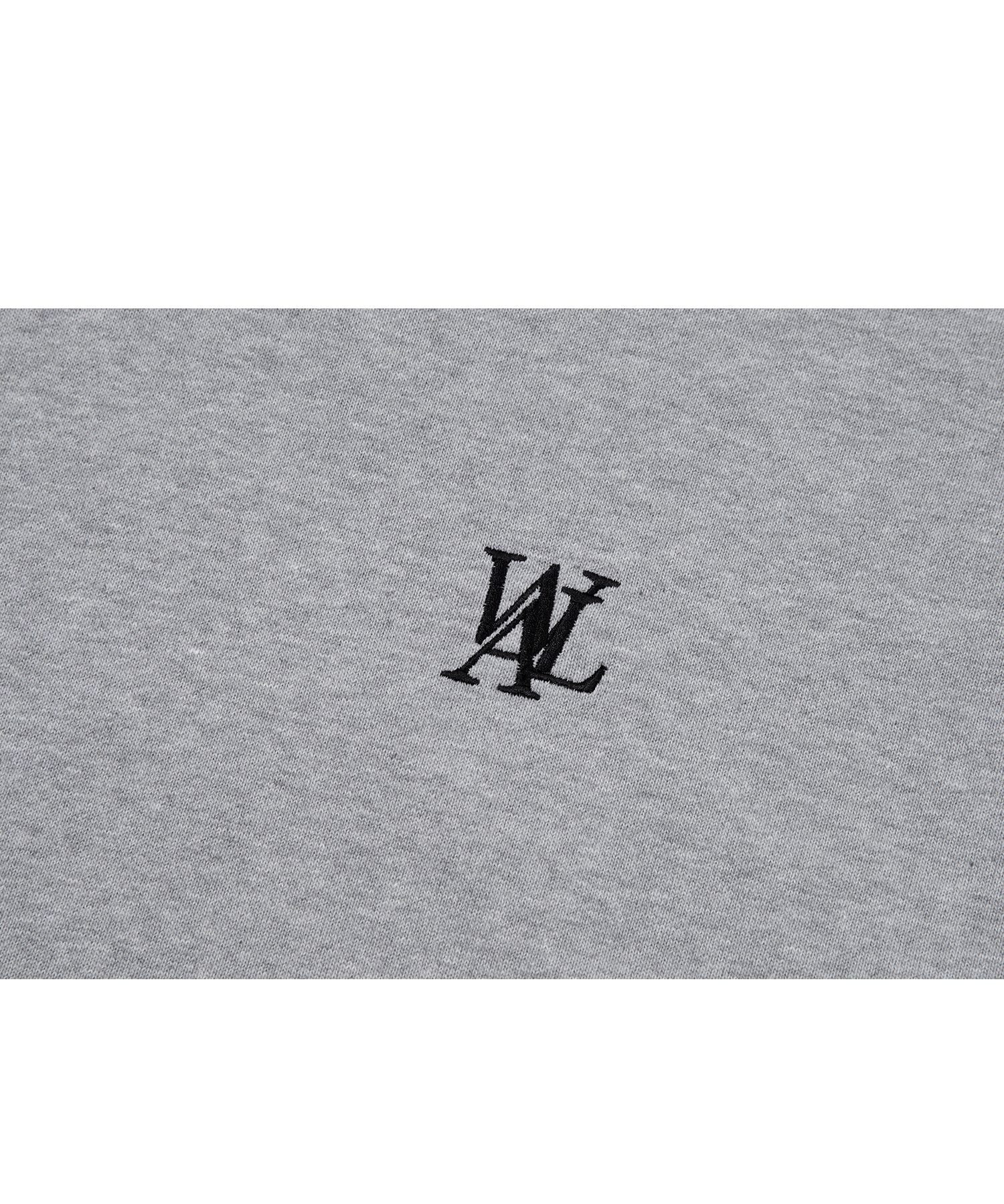 MUSINSA | WOOALONG Signature balloon over hoodie - GRAY