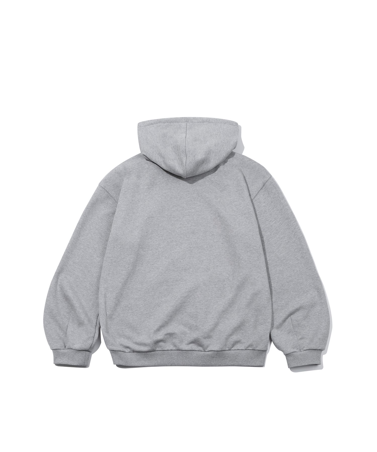 MUSINSA | WOOALONG Signature balloon over hoodie - GRAY