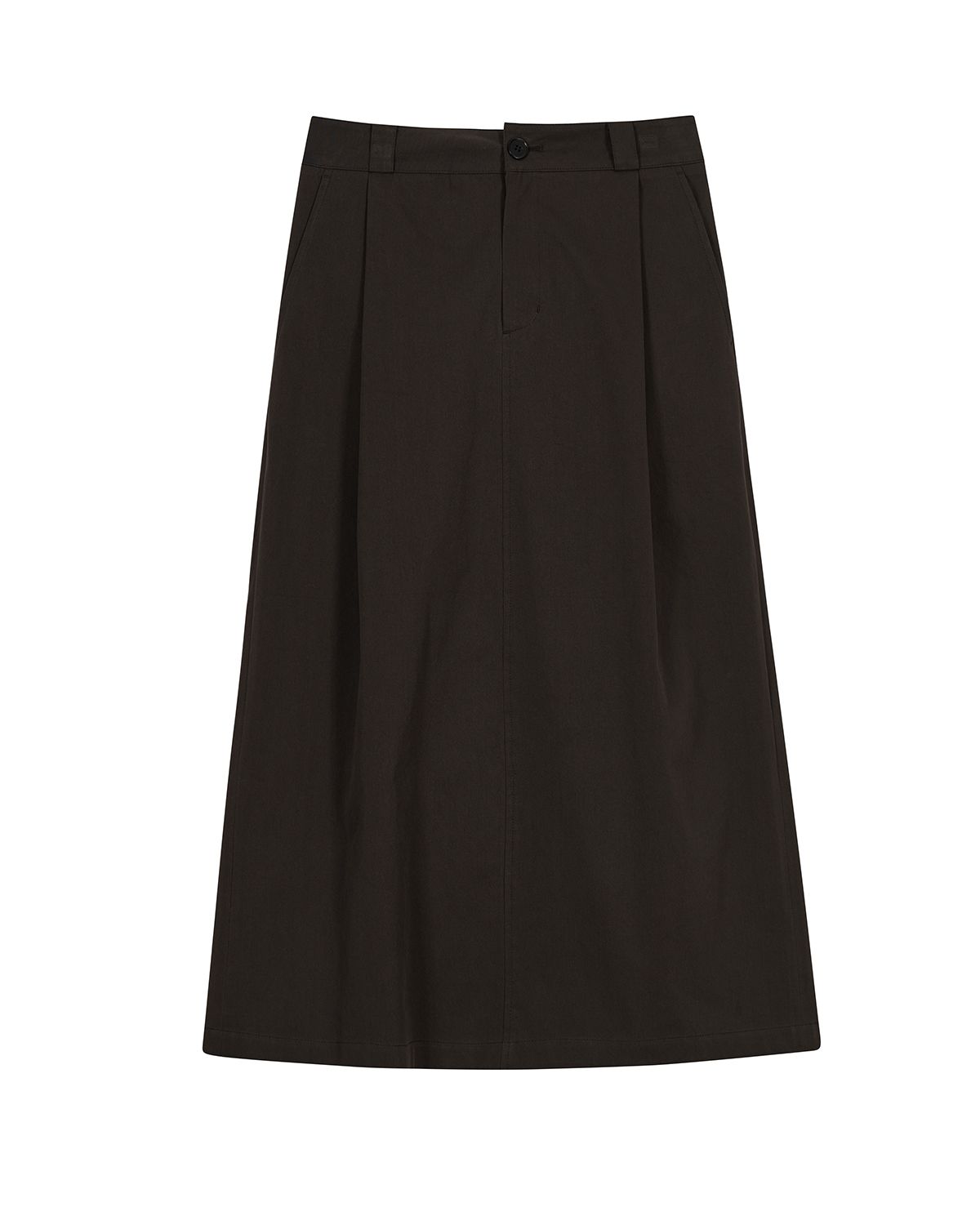 MUSINSA | NODE ARCHIVE One-Tuck Chino Skirt (Charcoal Brown)