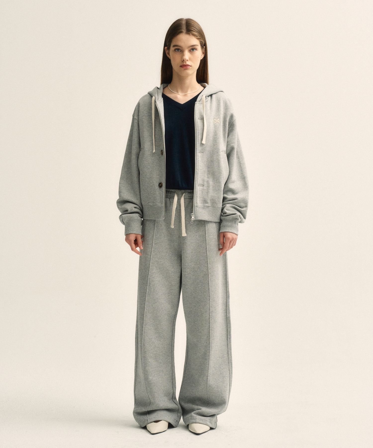 MUSINSA | SATUR (W) Theo Cotton All Day Hooded Zip-Up