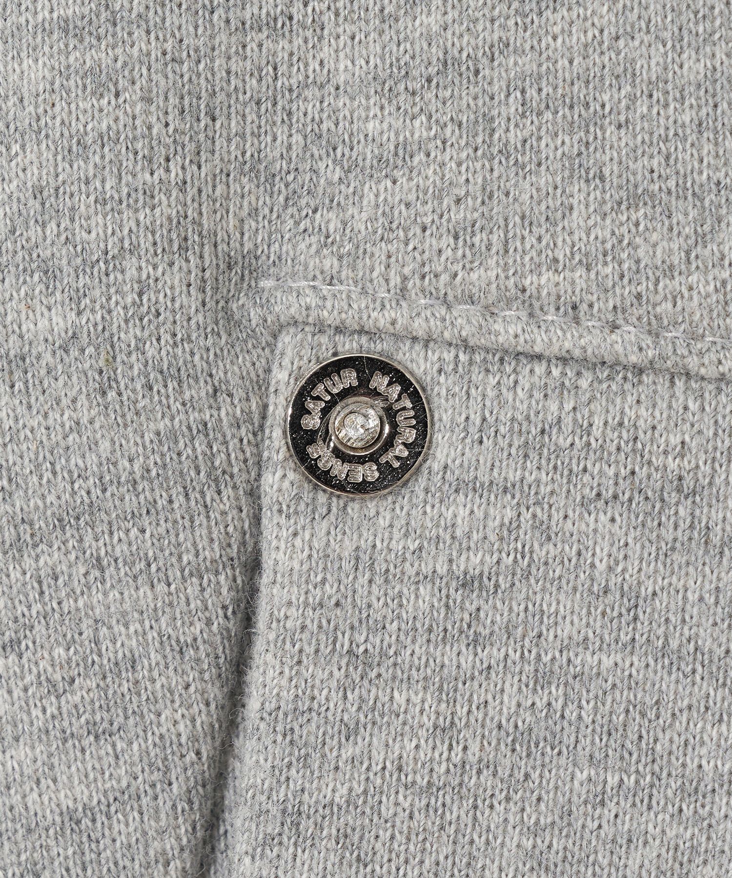 MUSINSA | SATUR Theo Cotton All Day Hooded Zip-up Melange Gray