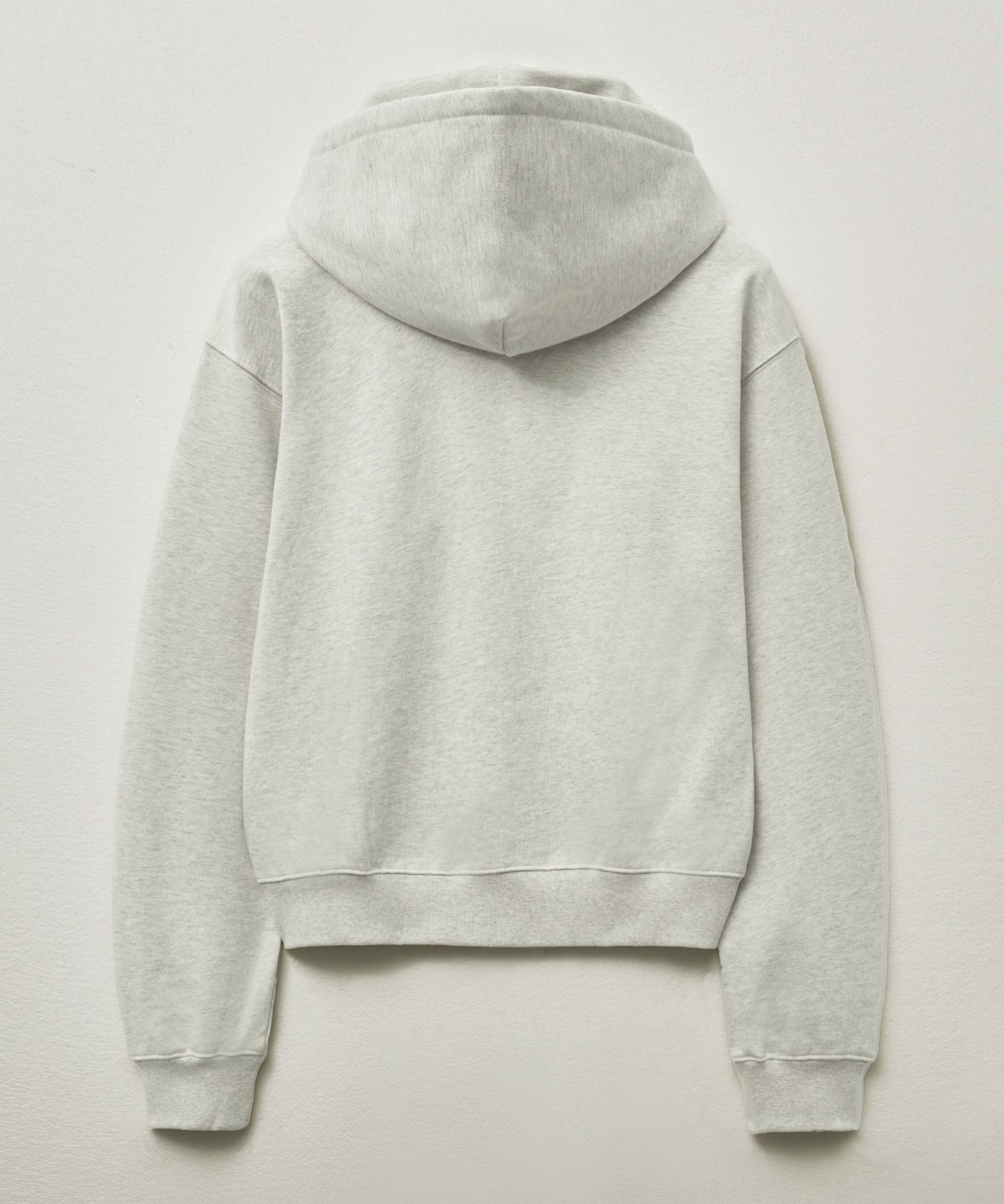 MUSINSA | SATUR Theo Cotton All Day Hooded Zip-up Melange Ivory
