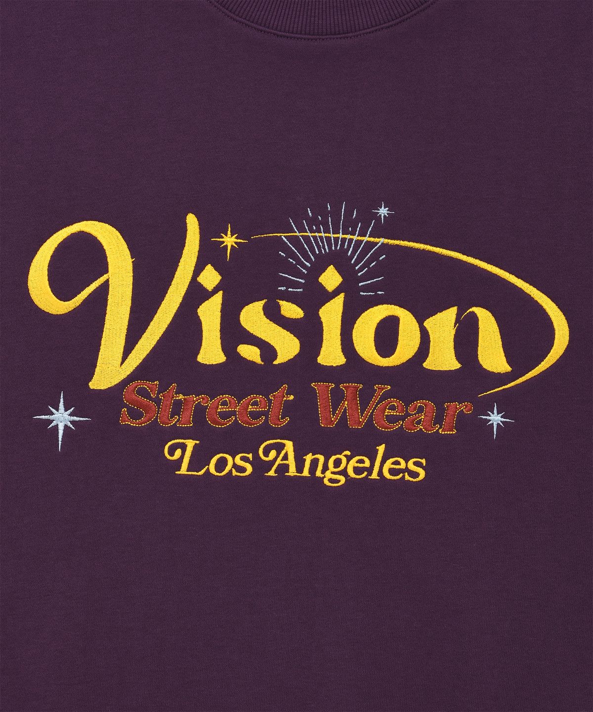 비전스트릿웨어(VISION STREETWEAR) VSW Shine Logo Crewneck Dark Purple