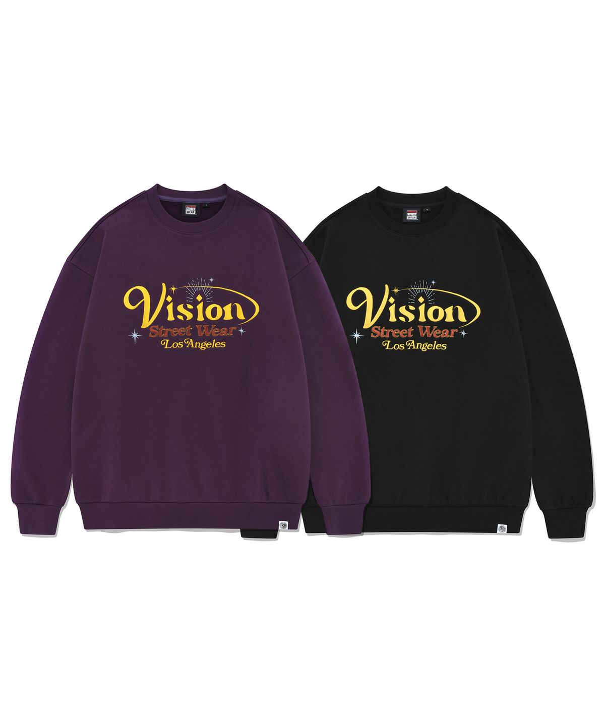 비전스트릿웨어(VISION STREETWEAR) VSW Shine Logo Crewneck Dark Purple