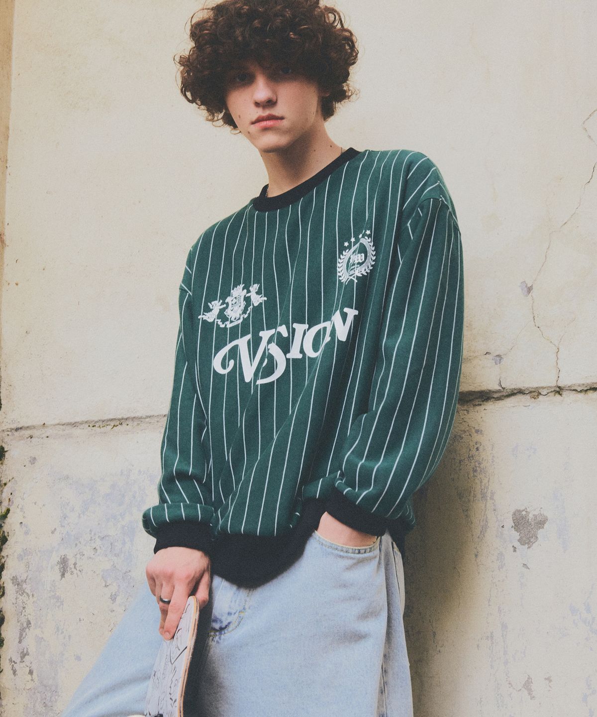 비전스트릿웨어(VISION STREETWEAR) VSW Vision Team Crewneck Dark Green