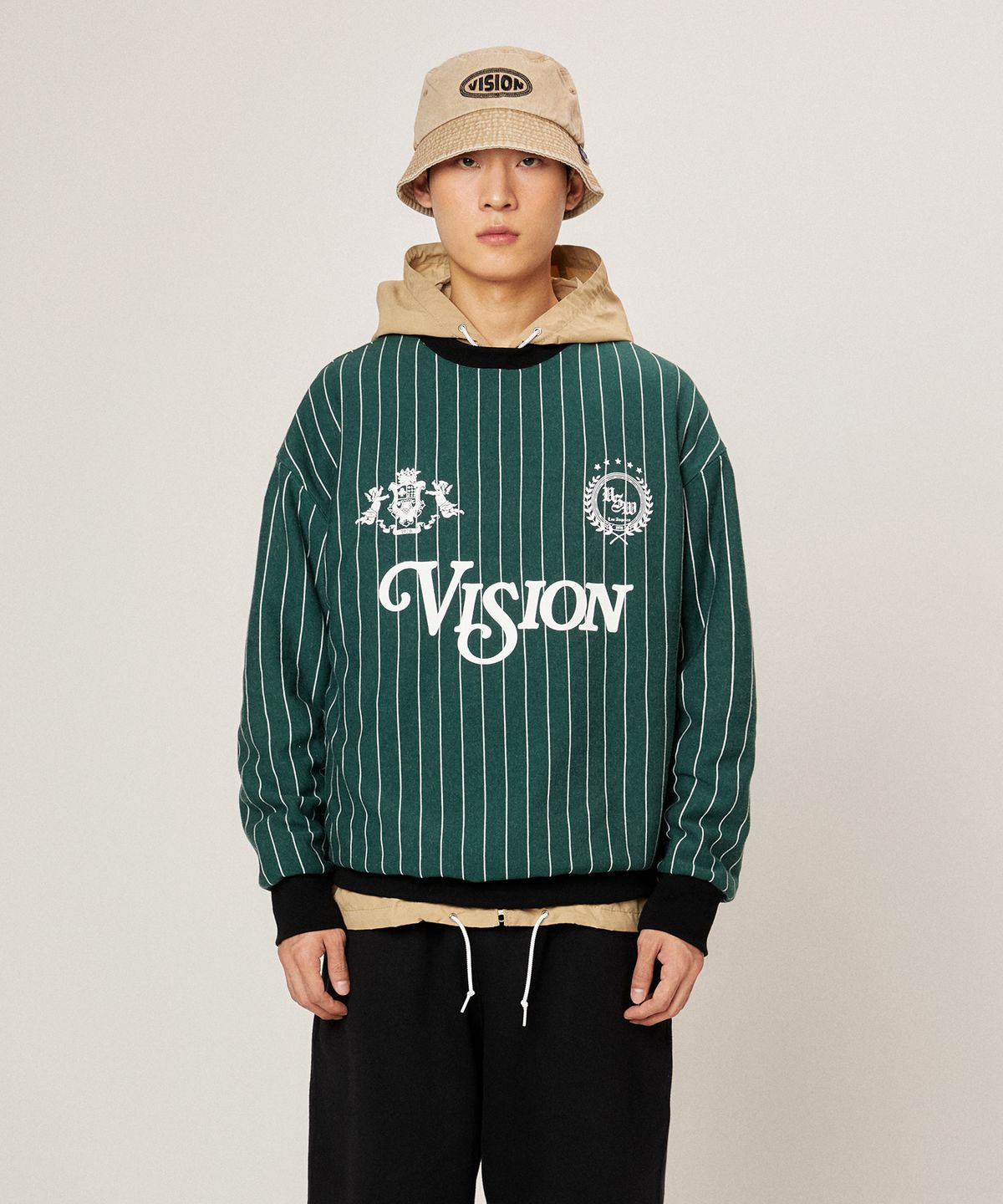 비전스트릿웨어(VISION STREETWEAR) VSW Vision Team Crewneck Dark Green