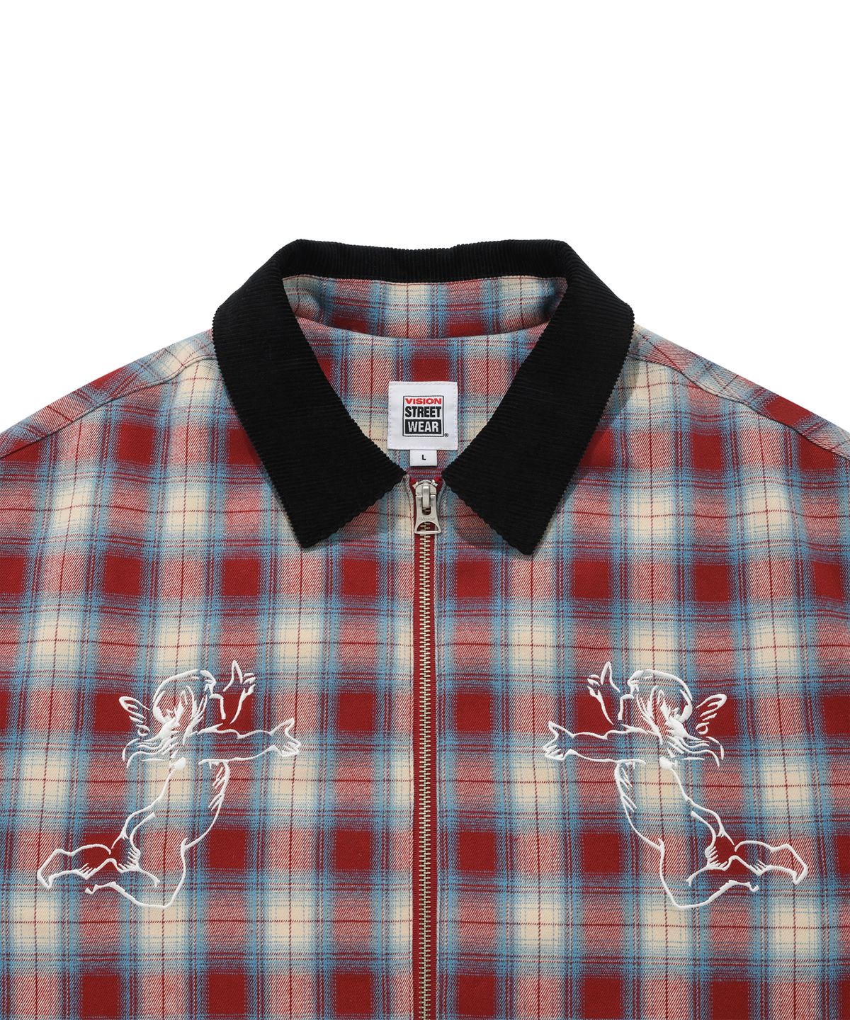 비전스트릿웨어(VISION STREETWEAR) VSW Angel Check Jacket Red