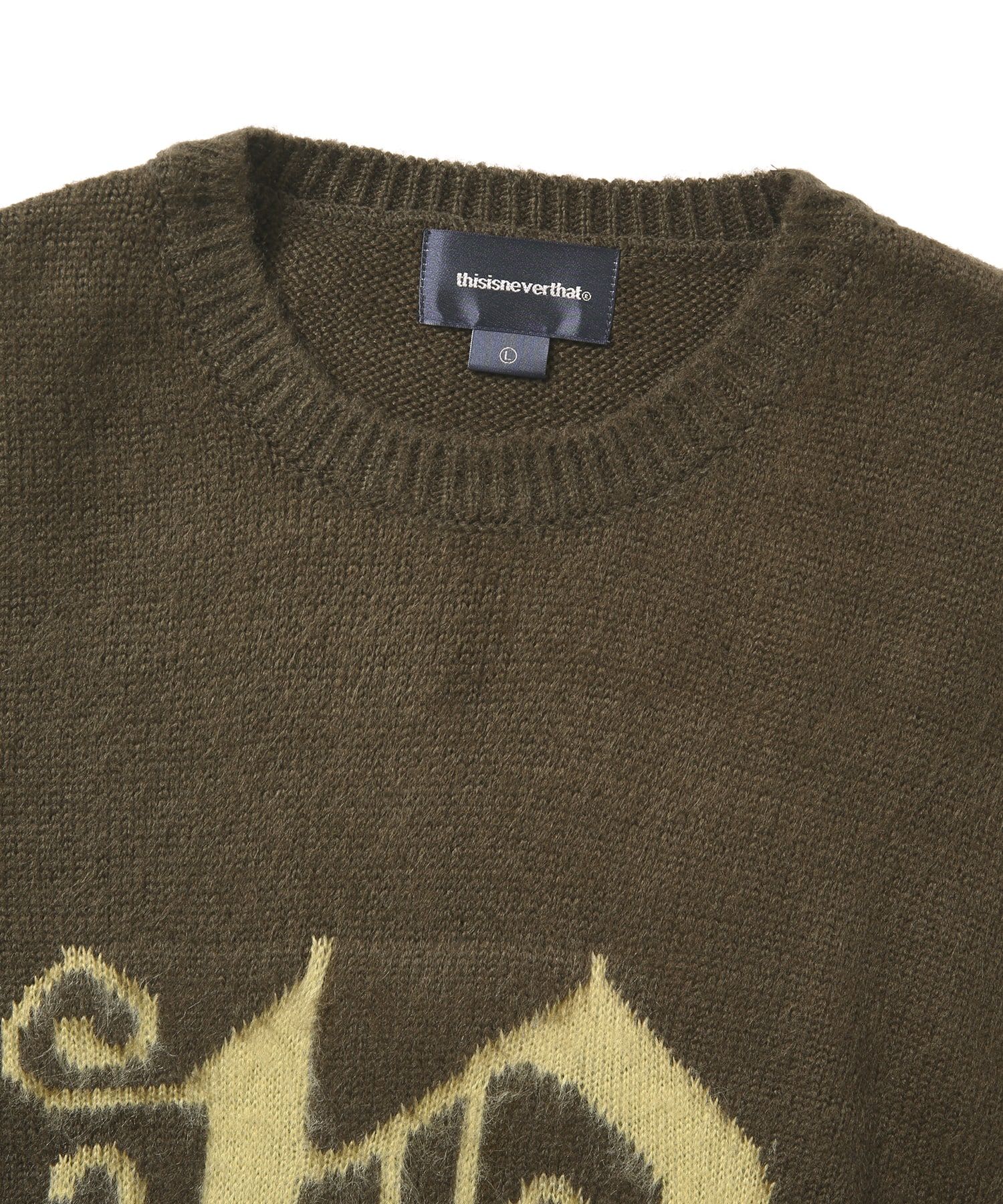 MUSINSA | thisisneverthat® Fortuna N-Logo Sweater Brown