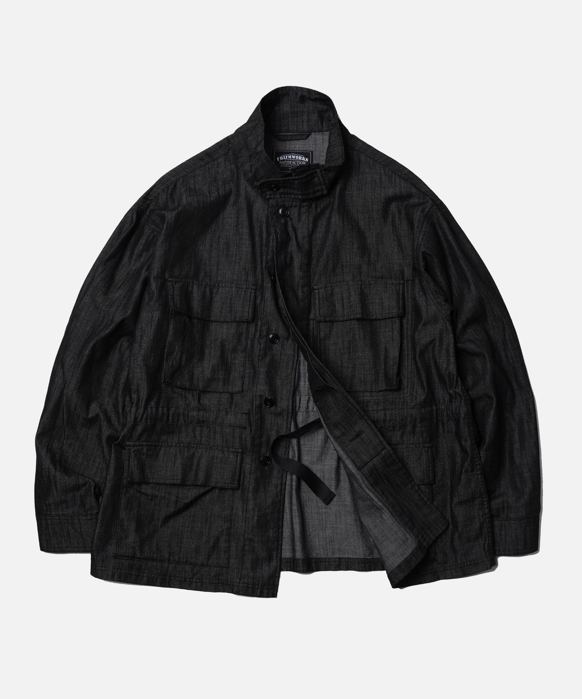 프리즘웍스(FRIZMWORKS) DENIM OVERSIZED BDU JACKET _ BLACK