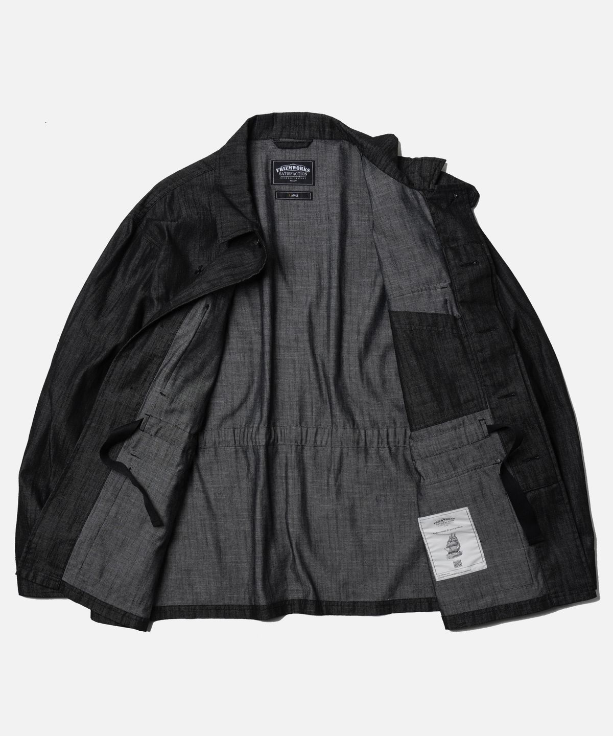 프리즘웍스(FRIZMWORKS) DENIM OVERSIZED BDU JACKET _ BLACK