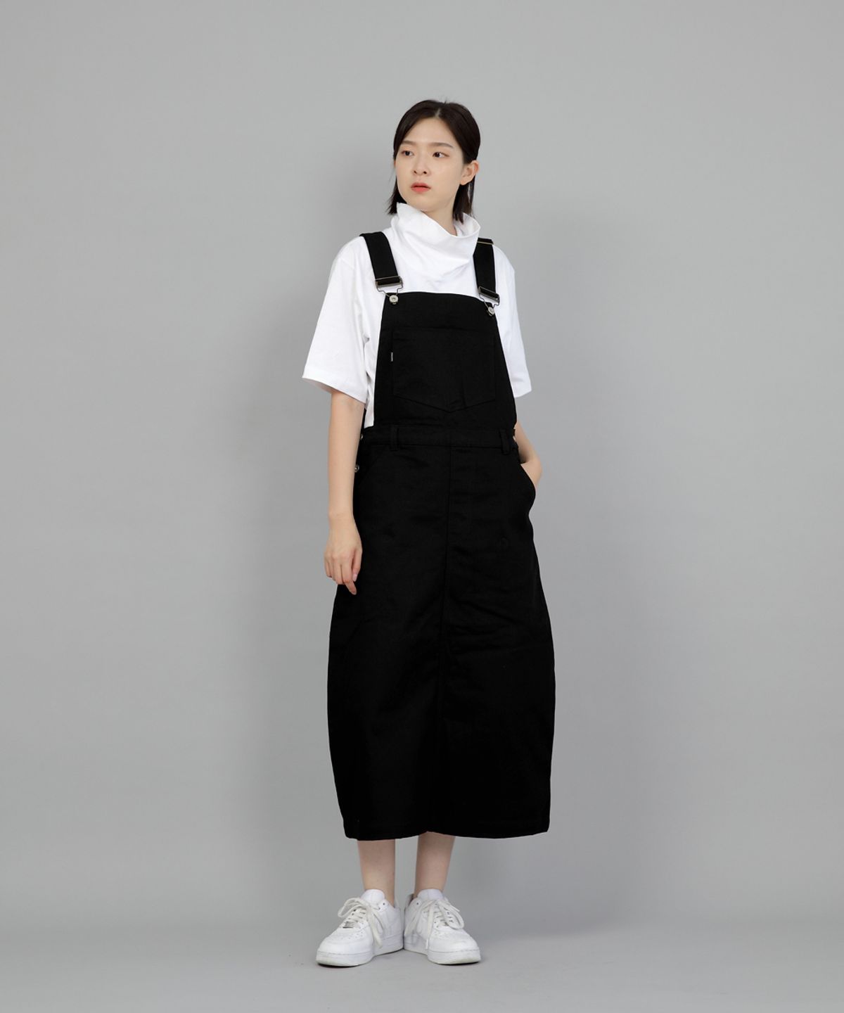 세인트크루(SAINTCREW) 와이드돔 오버롤 스커트 WDS-611 블랙