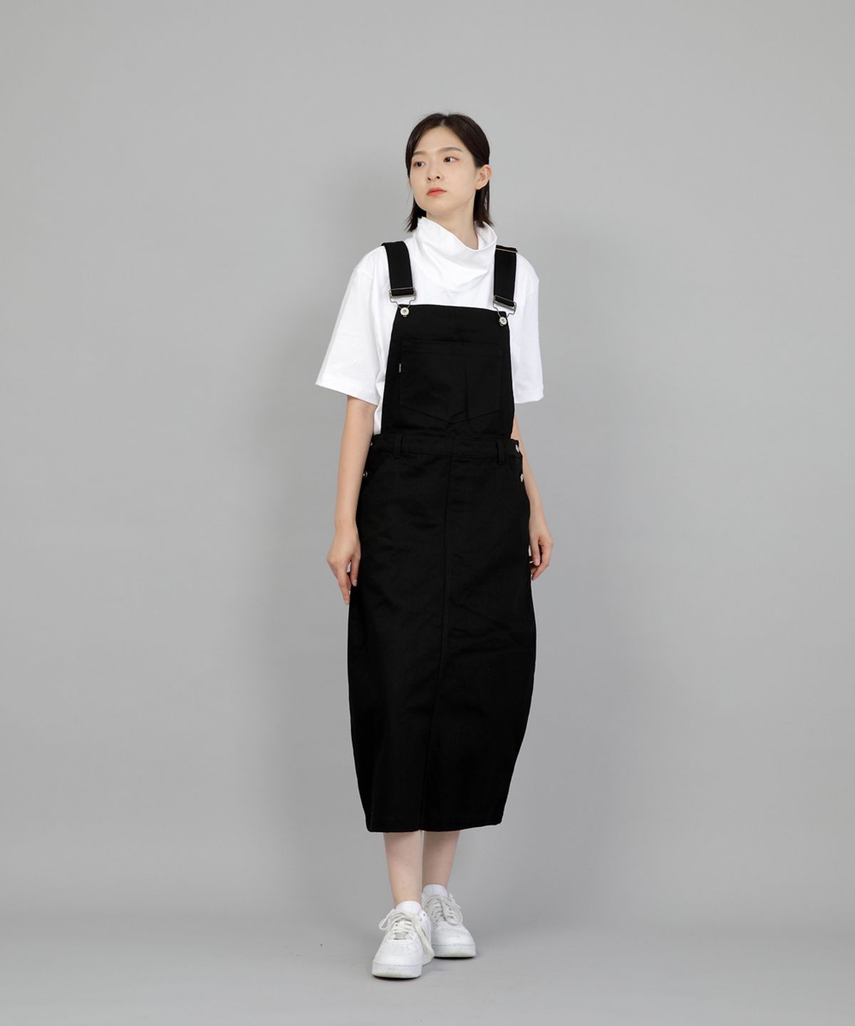 세인트크루(SAINTCREW) 와이드돔 오버롤 스커트 WDS-611 블랙