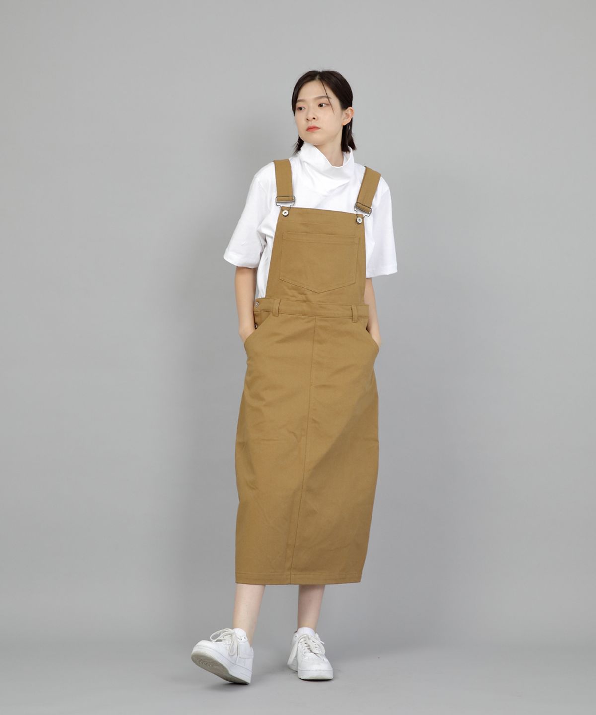 세인트크루(SAINTCREW) 와이드돔 오버롤 스커트 WDS-611 카멜