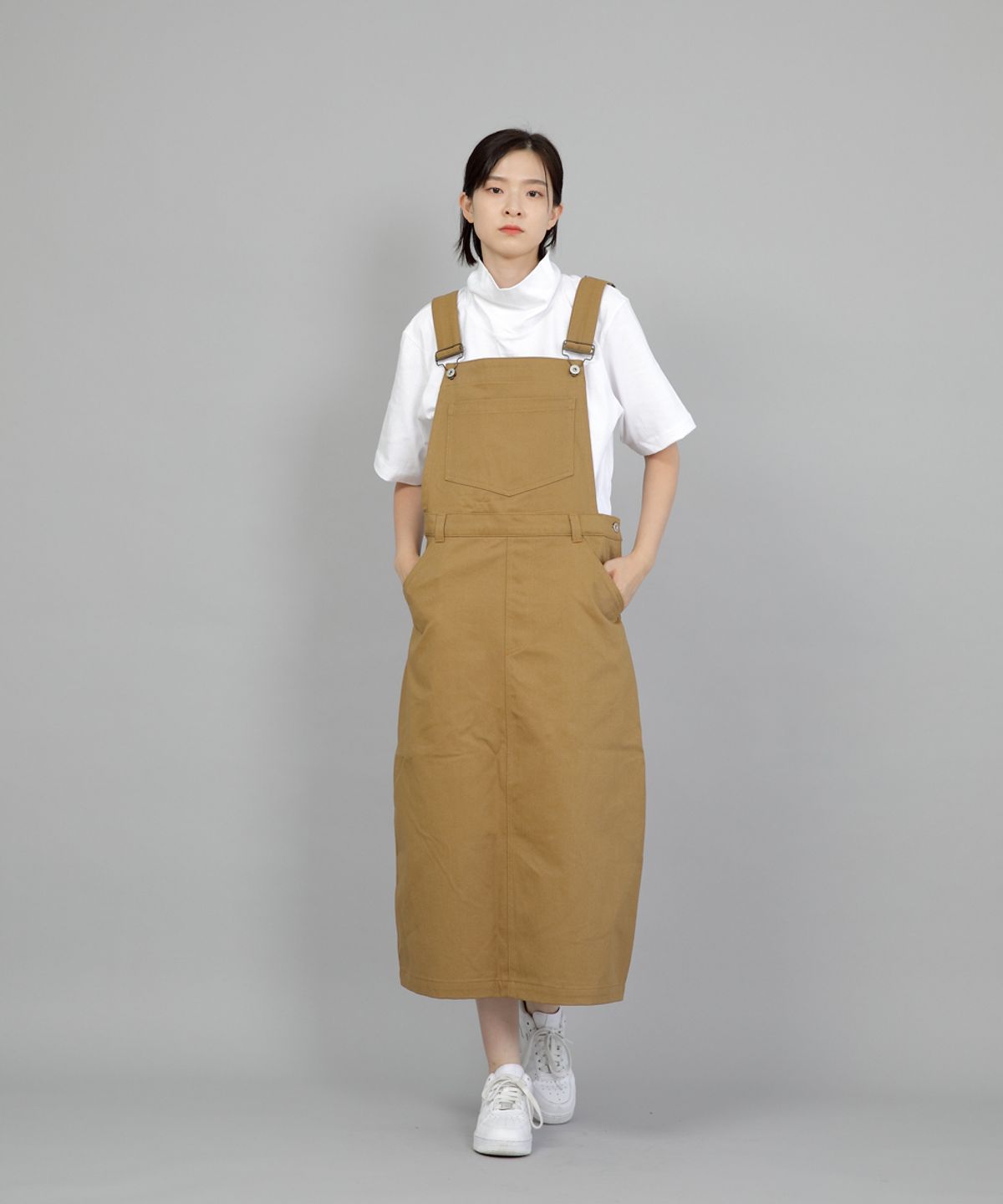 세인트크루(SAINTCREW) 와이드돔 오버롤 스커트 WDS-611 카멜
