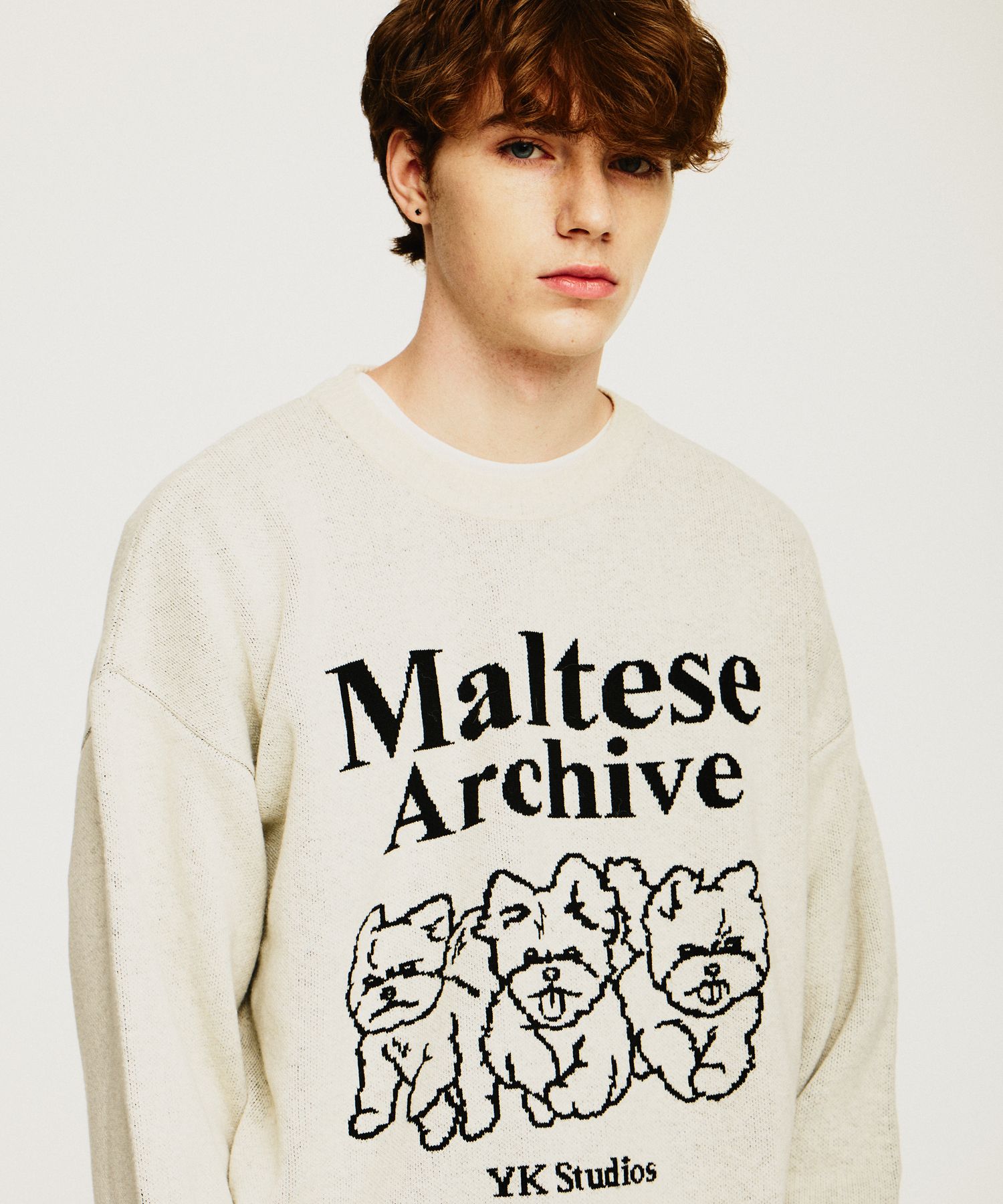 WAI KEI◆Maltese archive line graphic sweatshirts 男女兼用 MUSINSA公式 | WAI KEI Maltese Archive Line Graphic