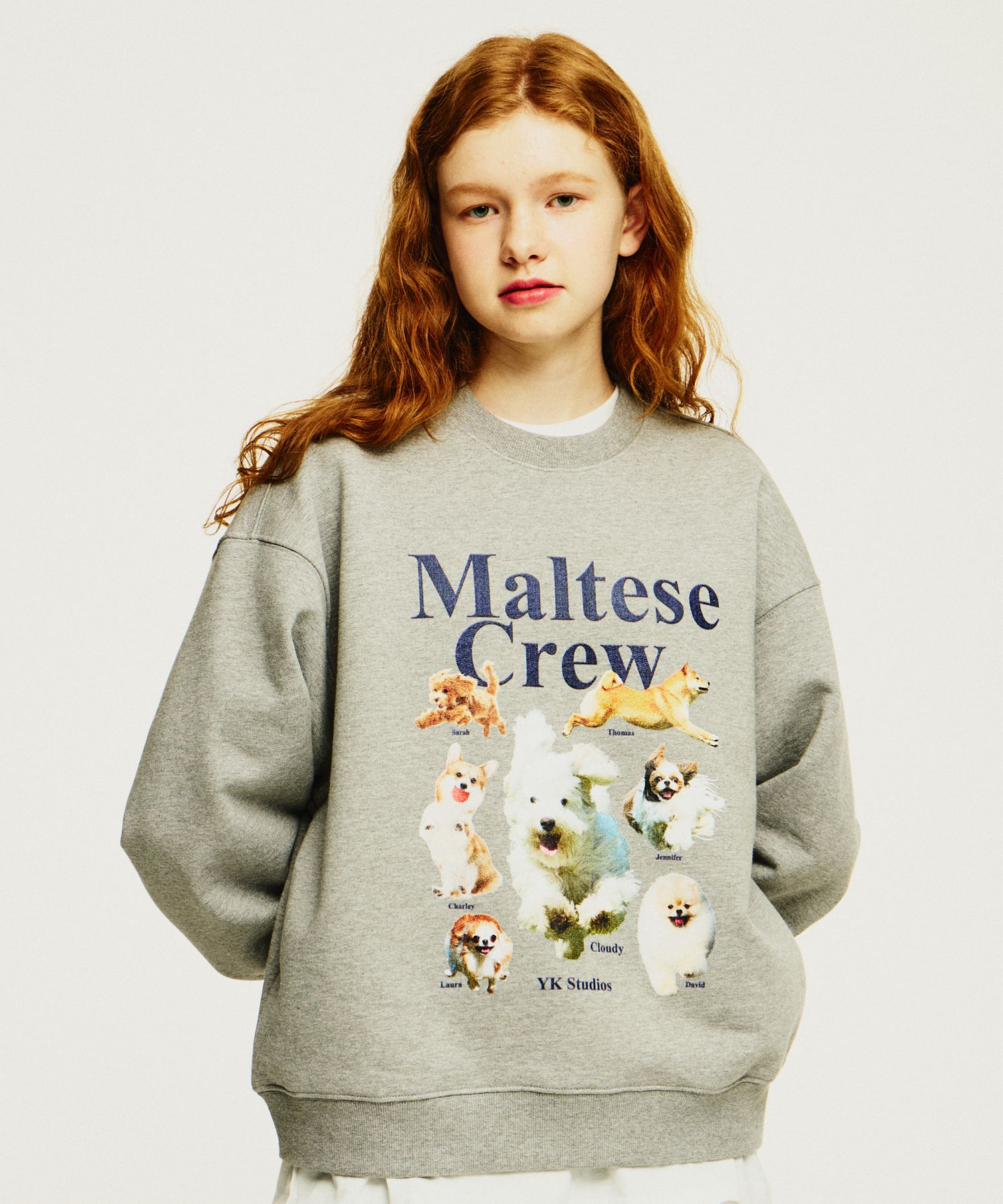 MUSINSA | WAI KEI Maltese Crew Sweatshirt Gray