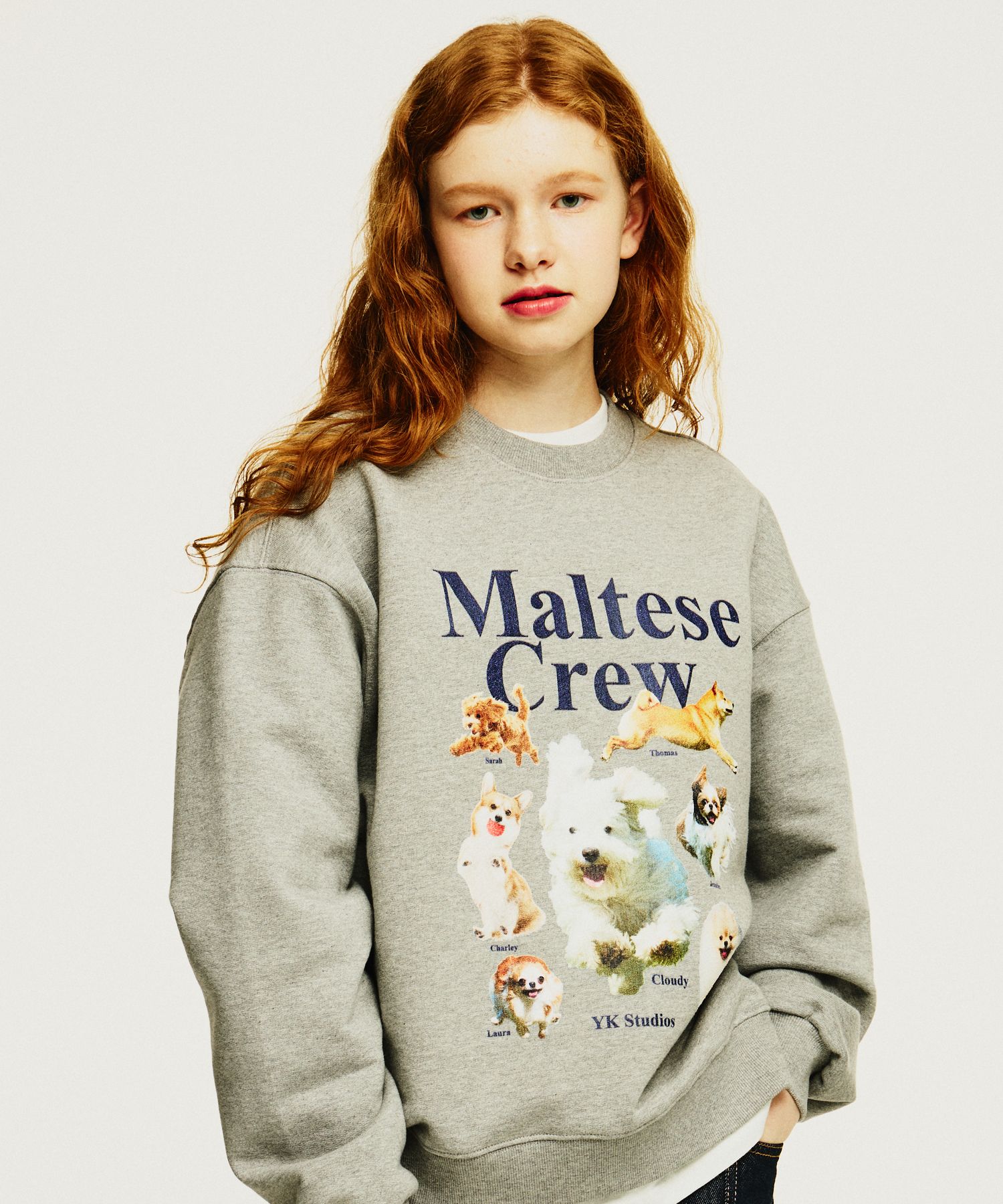 MUSINSA | WAI KEI Maltese Crew Sweatshirt Gray