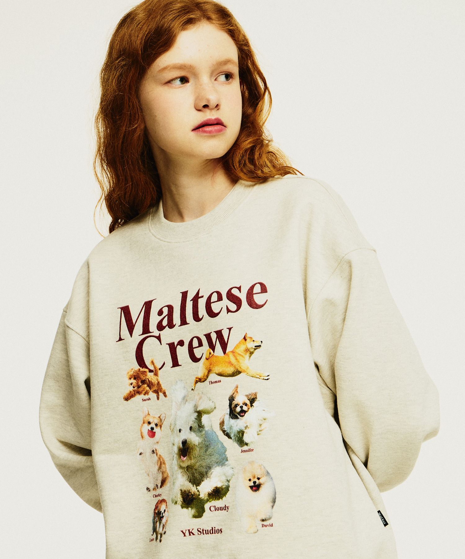 Wai Kei Maltese Archive スウェット MUSINSA公式 | WAI KEI Maltese Crew Sweatshirt Oatmeal