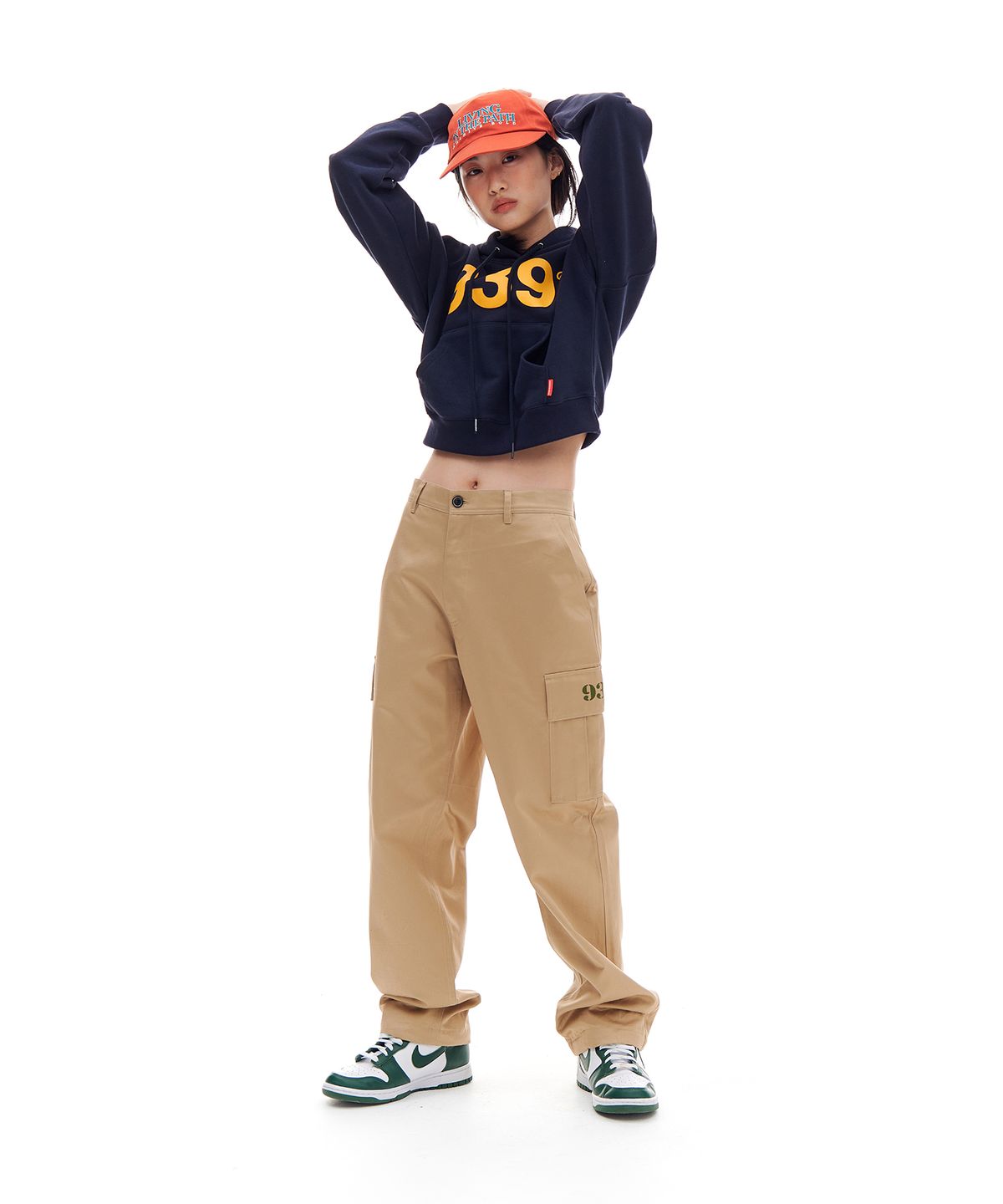 아카이브 볼드(ARCHIVE BOLD) 939 LOGO CROP HOOD (NAVY)