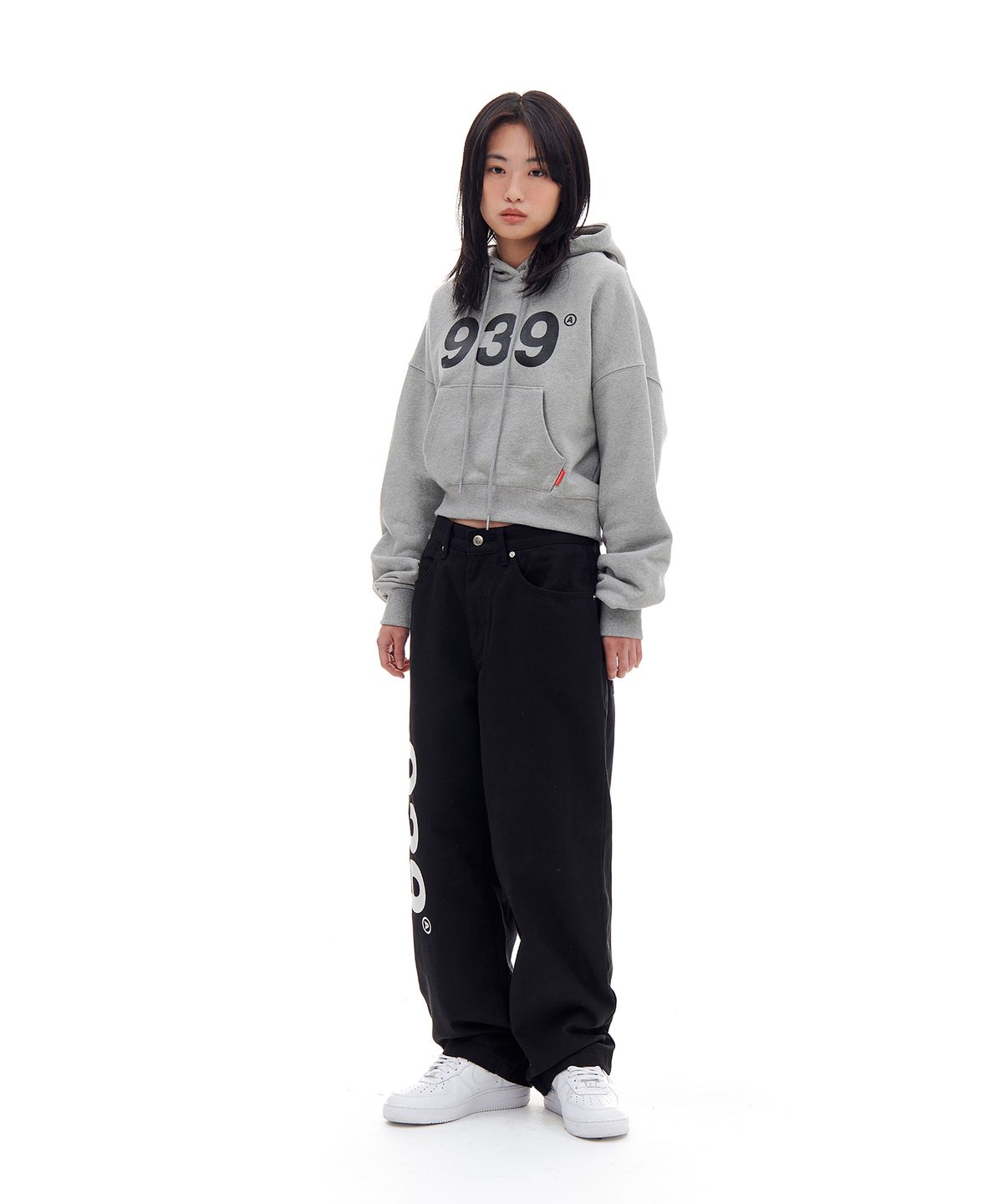 아카이브 볼드(ARCHIVE BOLD) 939 LOGO CROP HOOD (GRAY)
