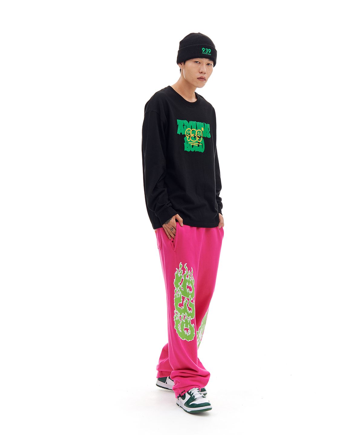 아카이브 볼드(ARCHIVE BOLD) BURNING SWEAT PANTS (CHERRY PINK)