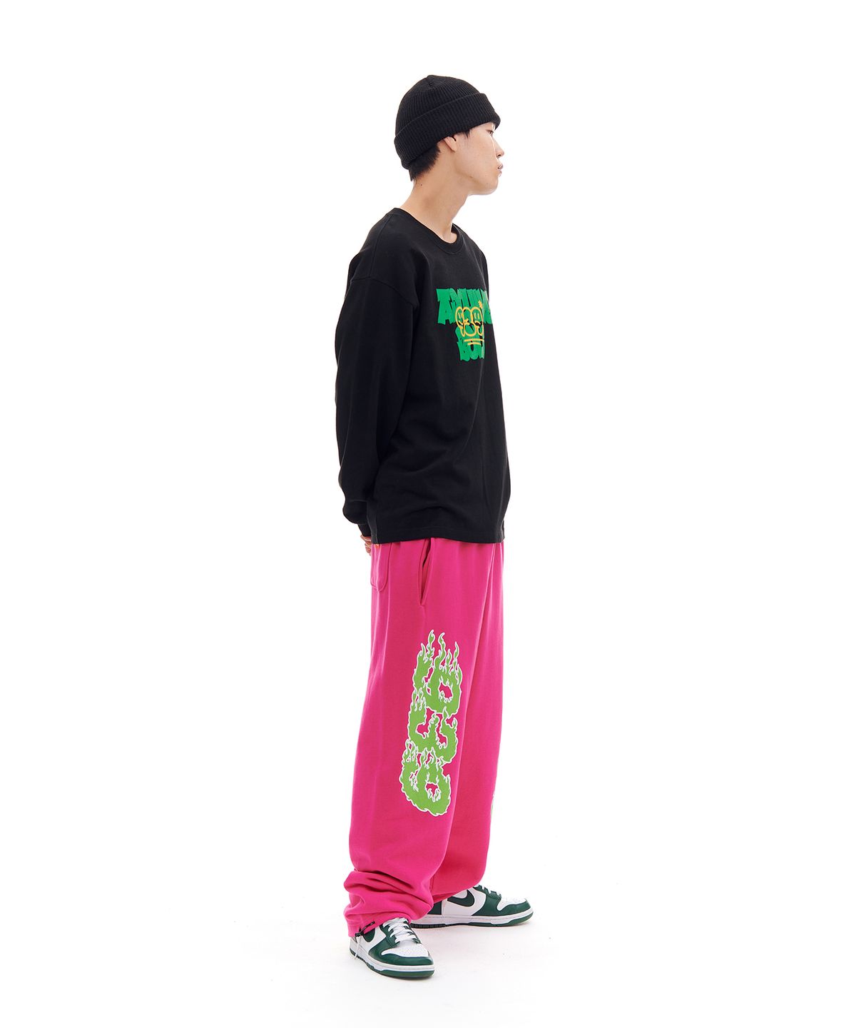 아카이브 볼드(ARCHIVE BOLD) BURNING SWEAT PANTS (CHERRY PINK)