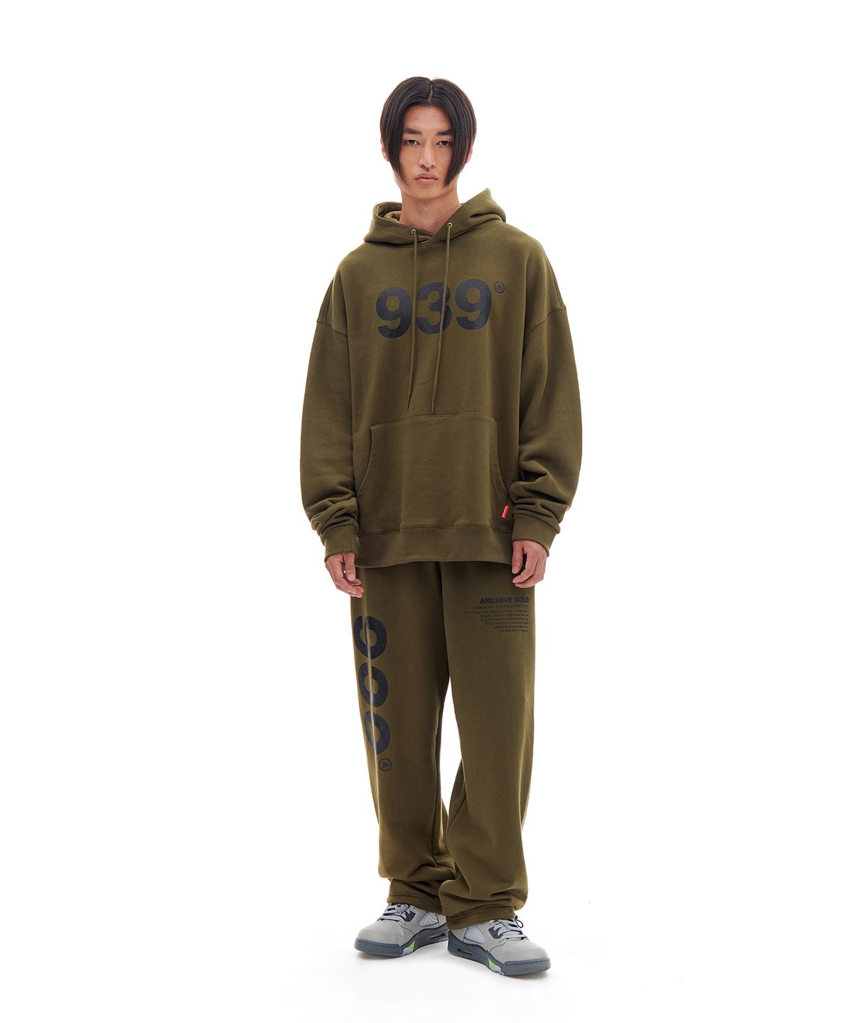 아카이브 볼드(ARCHIVE BOLD) 939 LOGO HOOD (OLIVE)