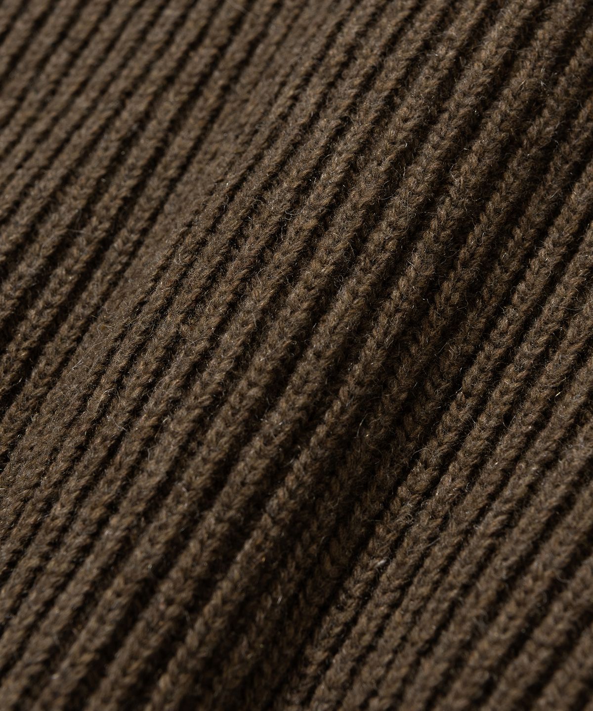 니티드(KNITTED) 와플 헤비 라운드 가디건 BROWN
