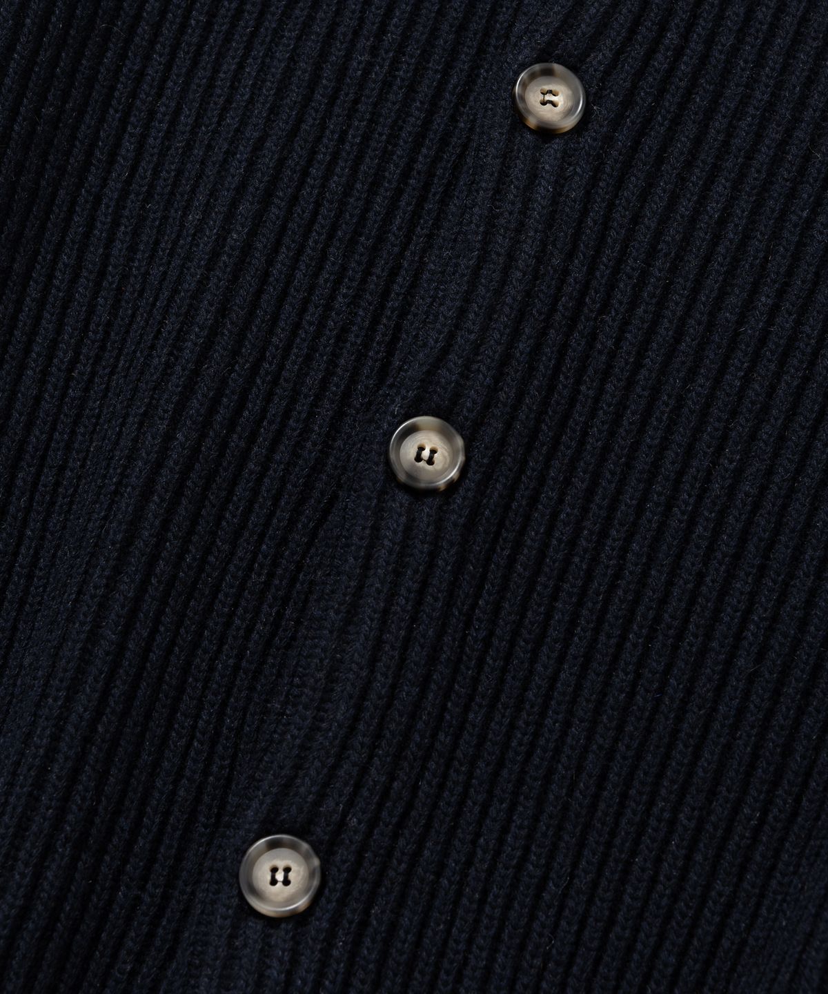 니티드(KNITTED) 와플 헤비 라운드 가디건 NAVY
