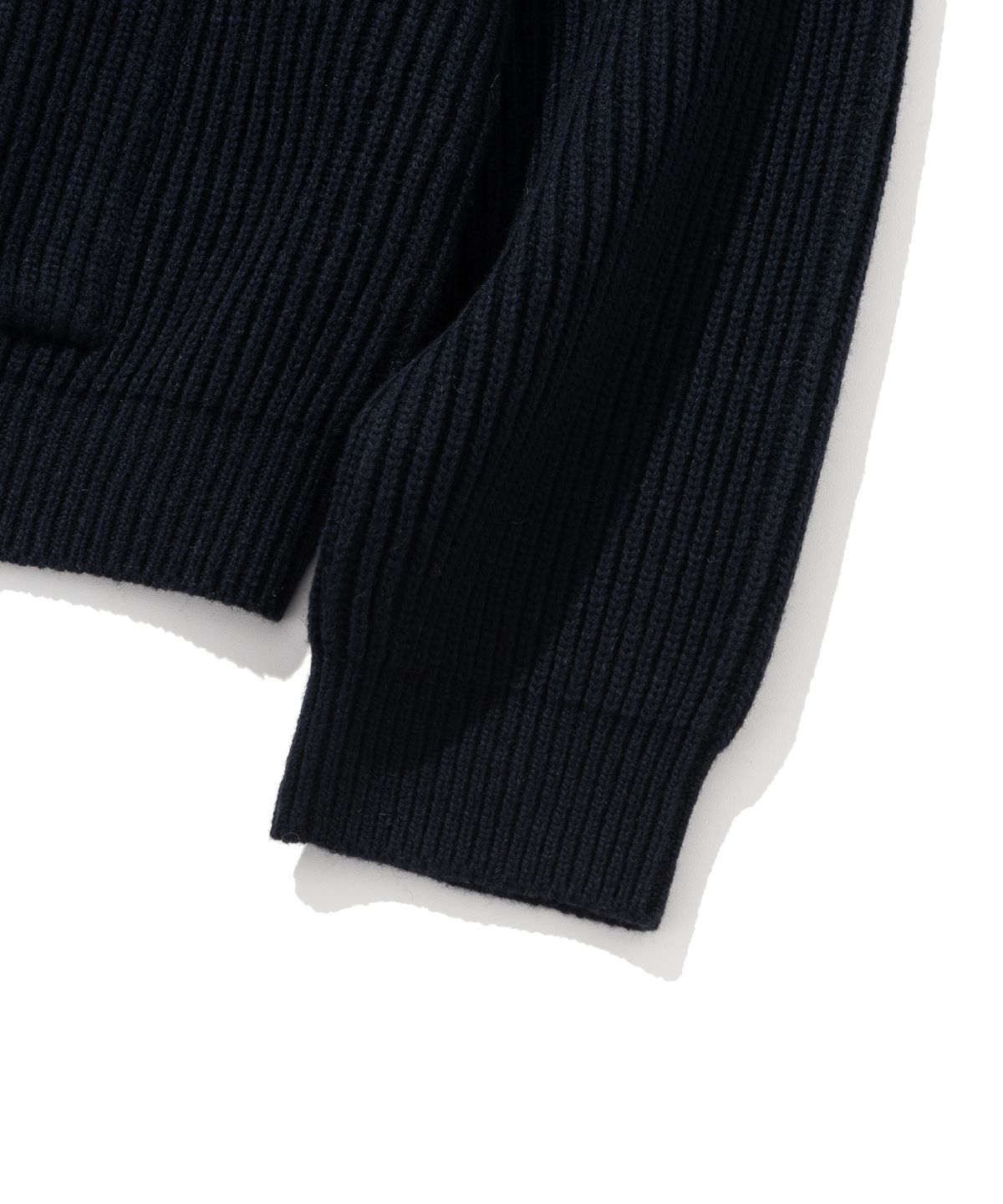 니티드(KNITTED) 와플 헤비 라운드 가디건 NAVY