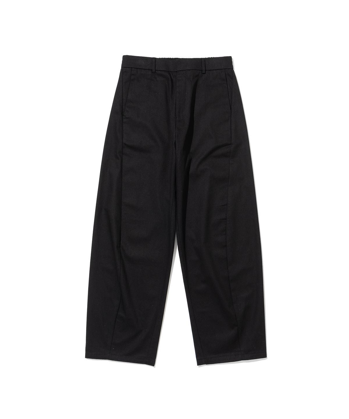 니티드(KNITTED) [Knitted X BDKD] 커브드 와이드 치노 팬츠 BLACK