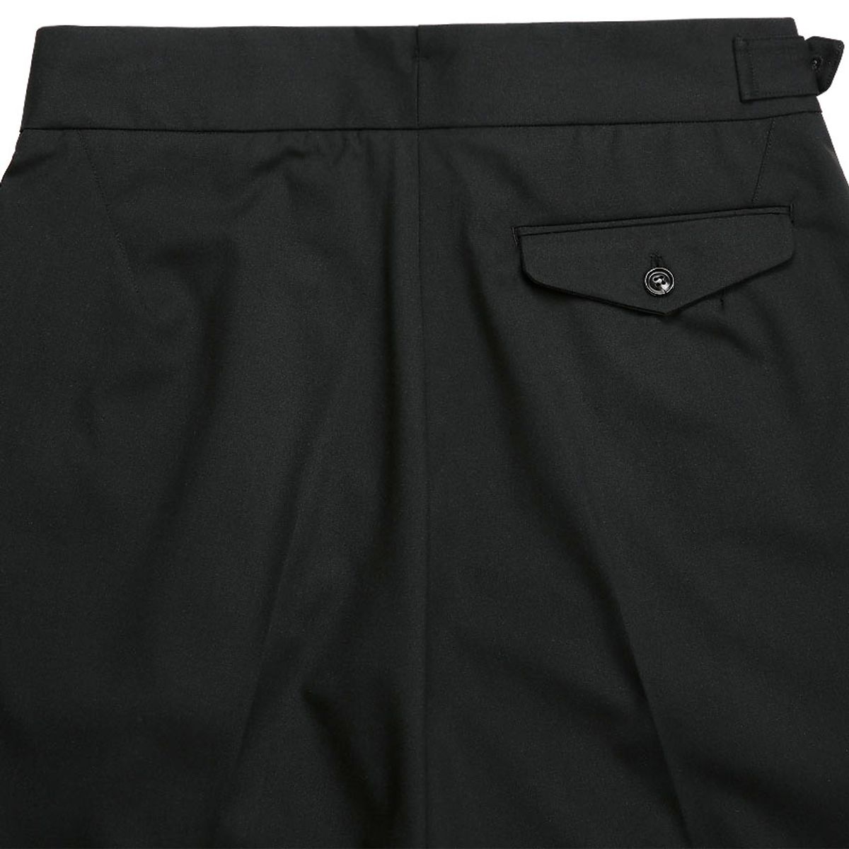 솔티(SORTIE) Two Pleats Side Trousers (Black)