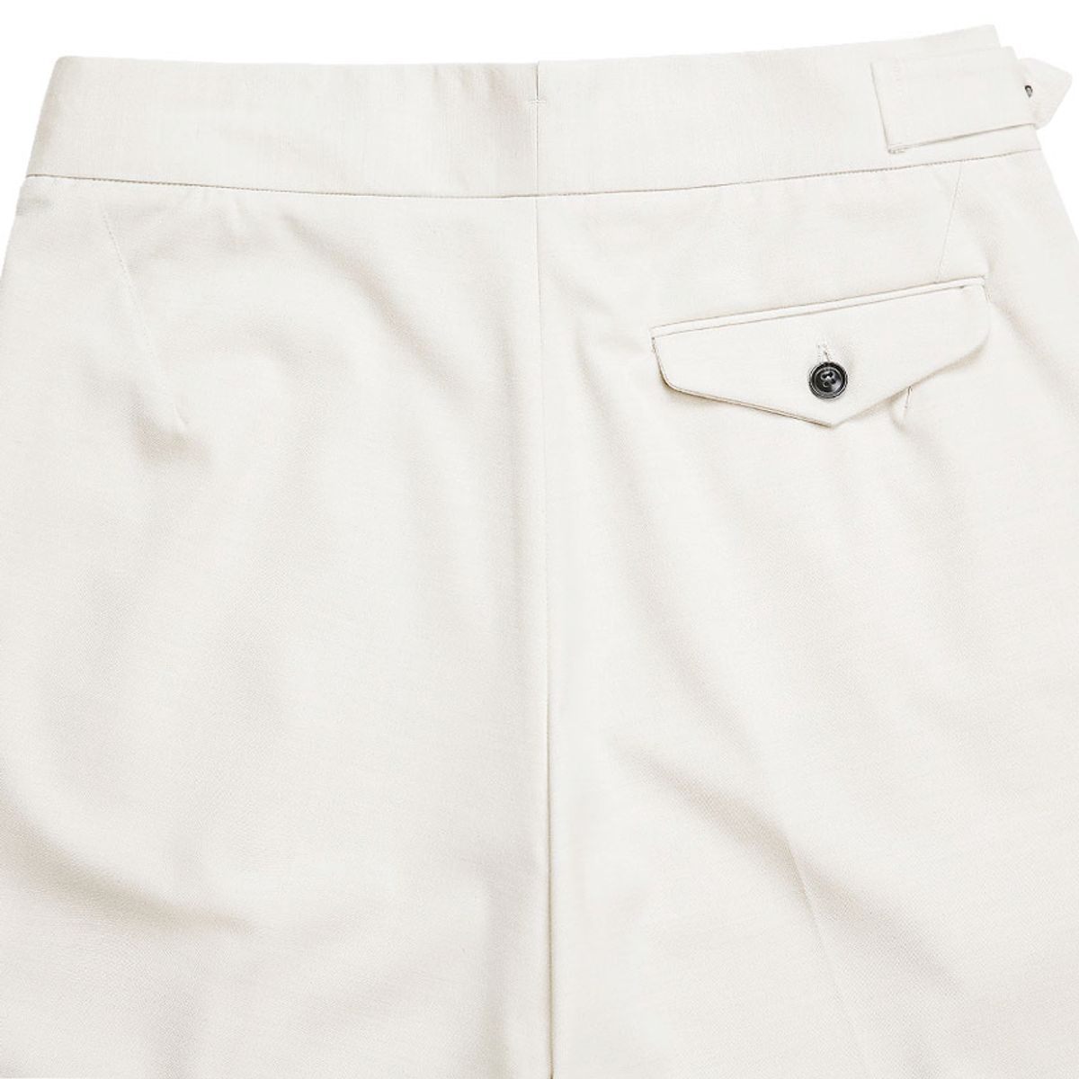 솔티(SORTIE) Two Pleats Side Trousers (Ivory)