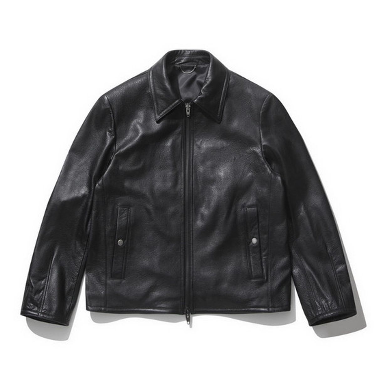 커스텀멜로우(CUSTOMELLOW) shoulder pad leather jacket_CWUDW22711BKX