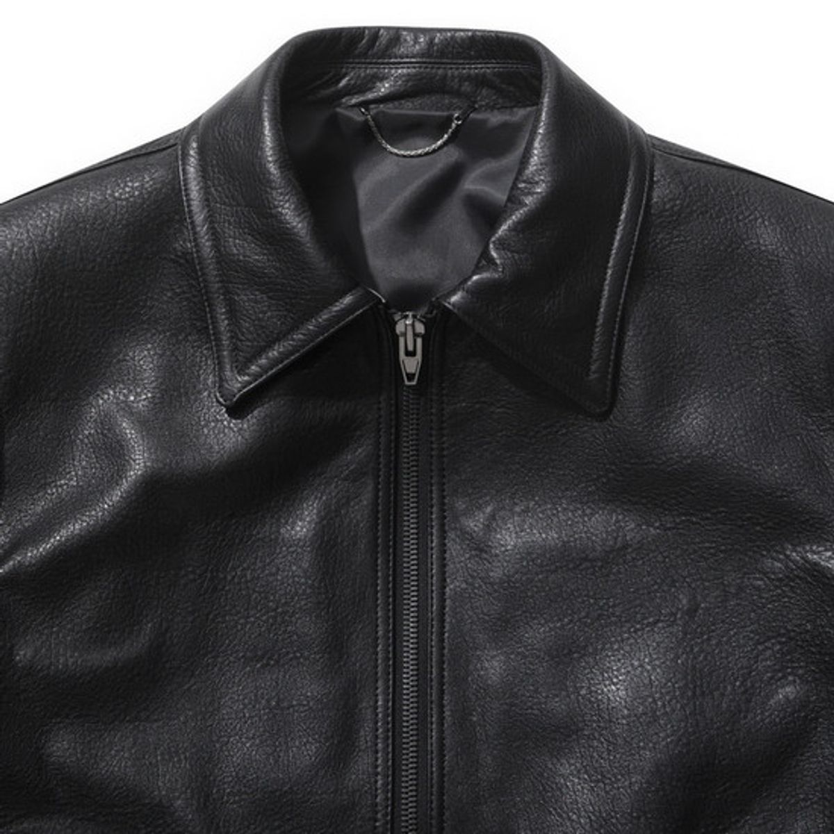 커스텀멜로우(CUSTOMELLOW) shoulder pad leather jacket_CWUDW22711BKX