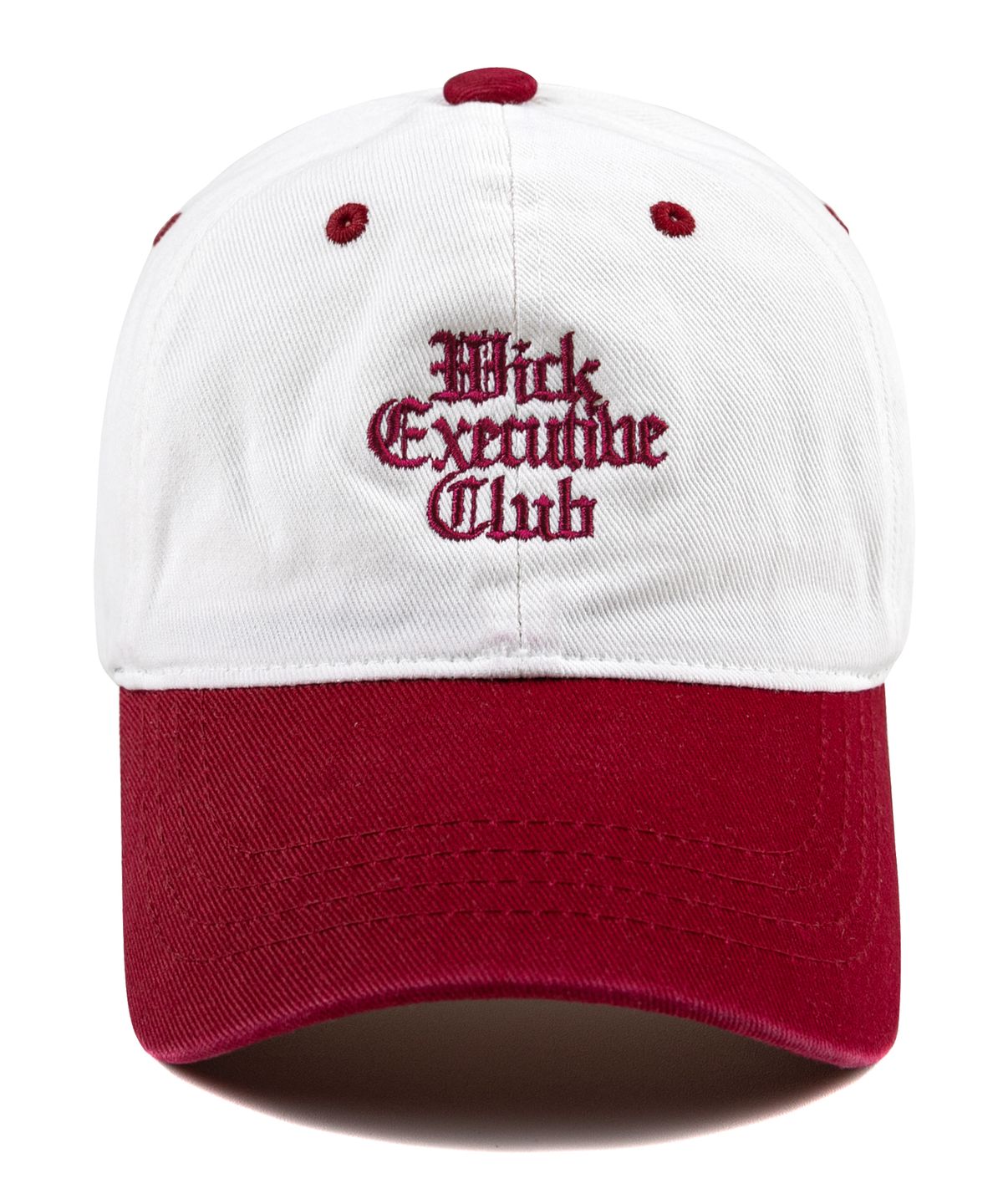 윅(WICK) 배색 EXECUTIVE CLUB 워싱 볼캡-레드