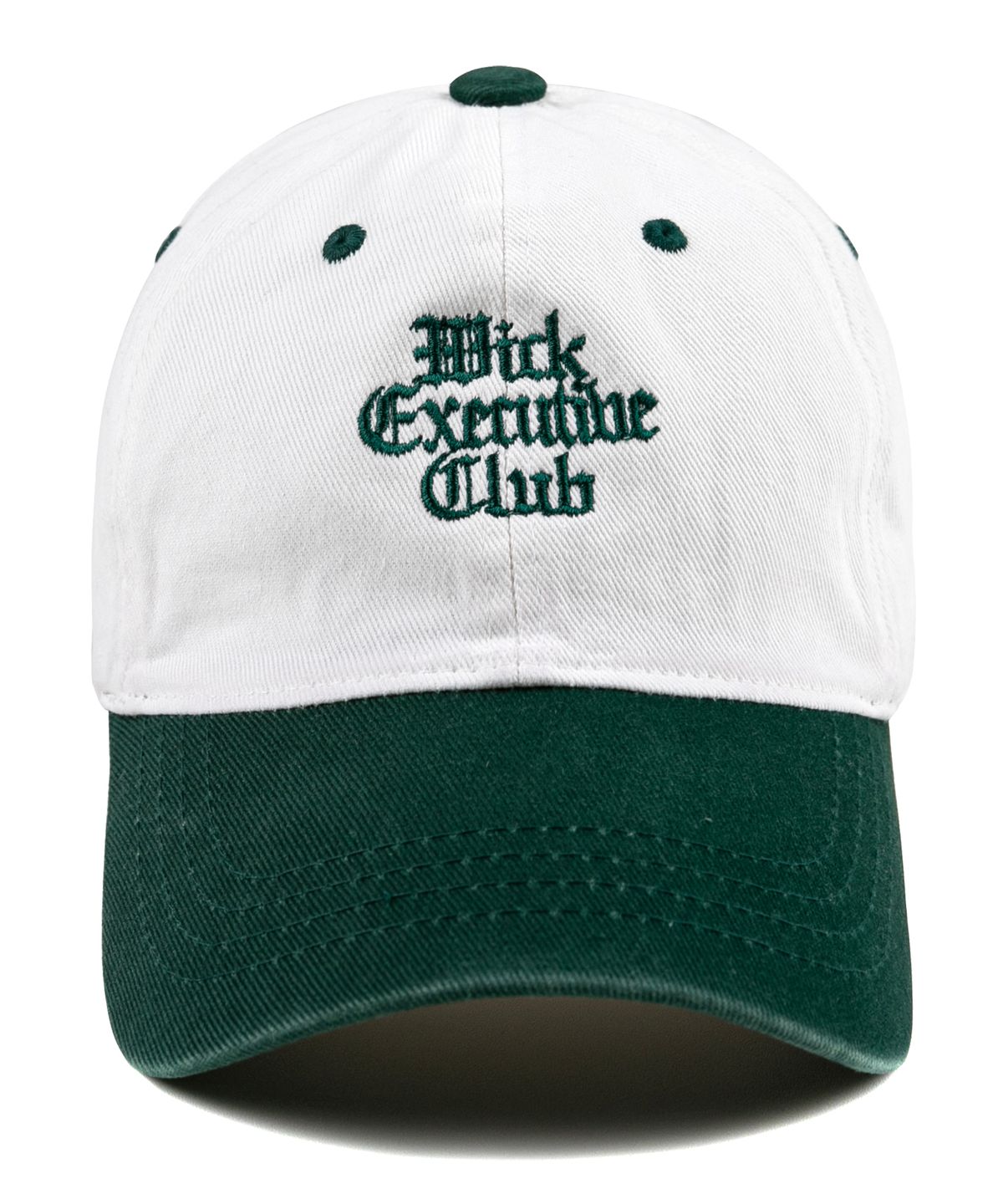 윅(WICK) 배색 EXECUTIVE CLUB 워싱 볼캡-그린
