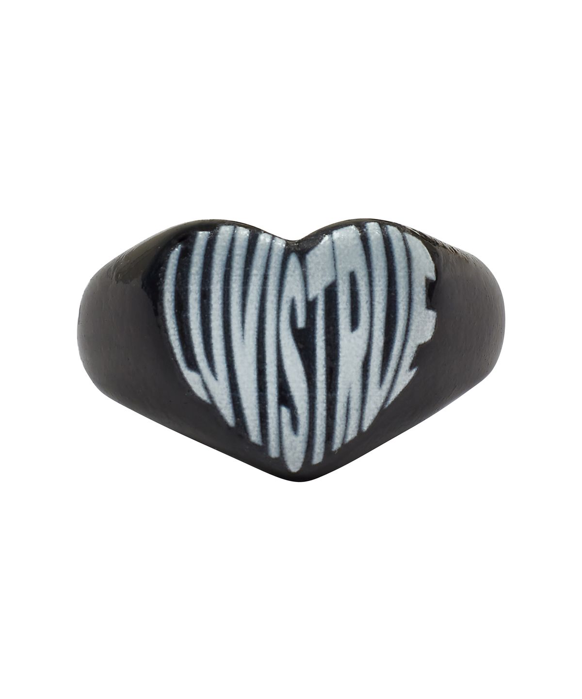 러브이즈트루(LUVISTRUE) MZ LOGO RING(BLACK)